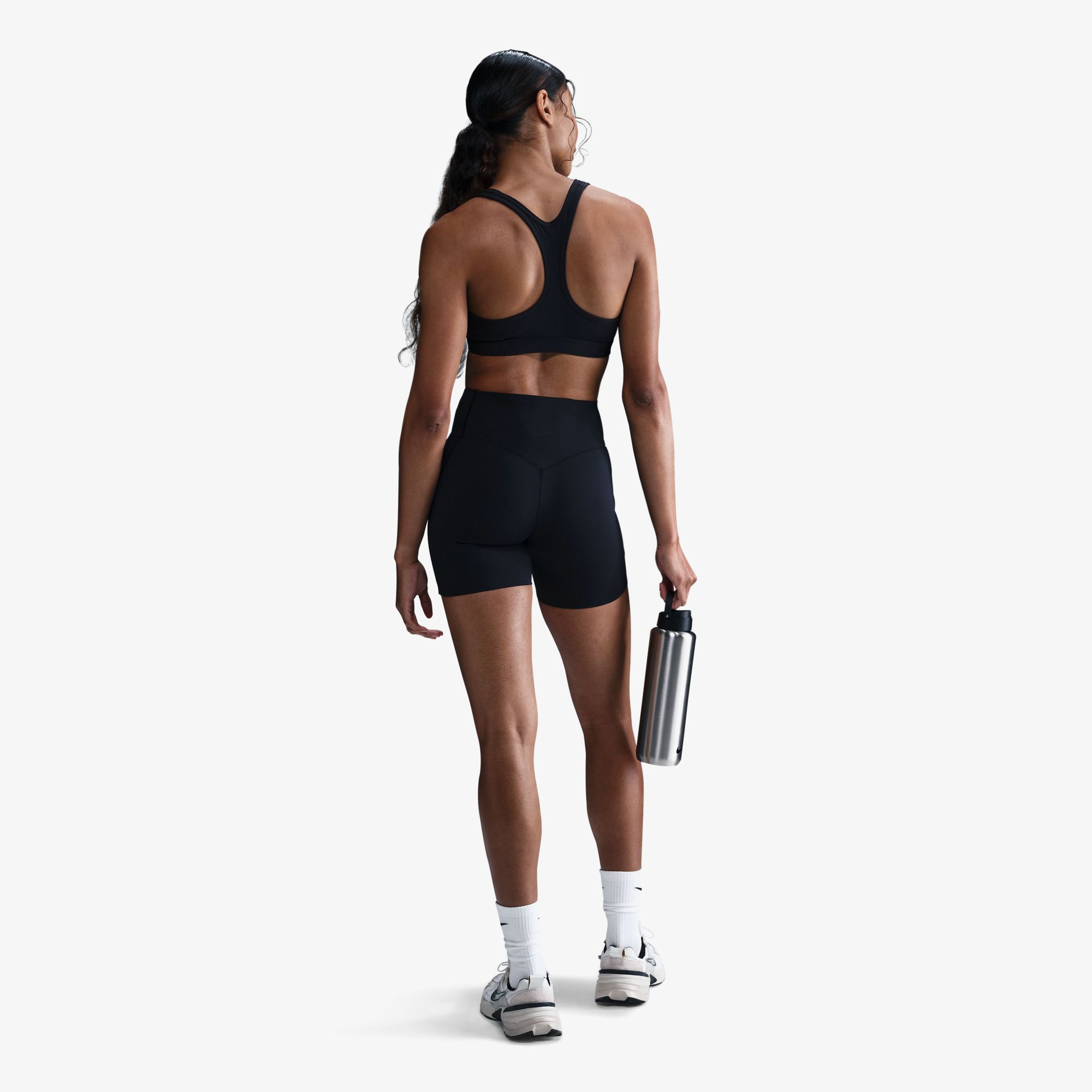 Nike Df Unvrsa Hr 5in Shrt Pkt Kadın Siyah Tayt