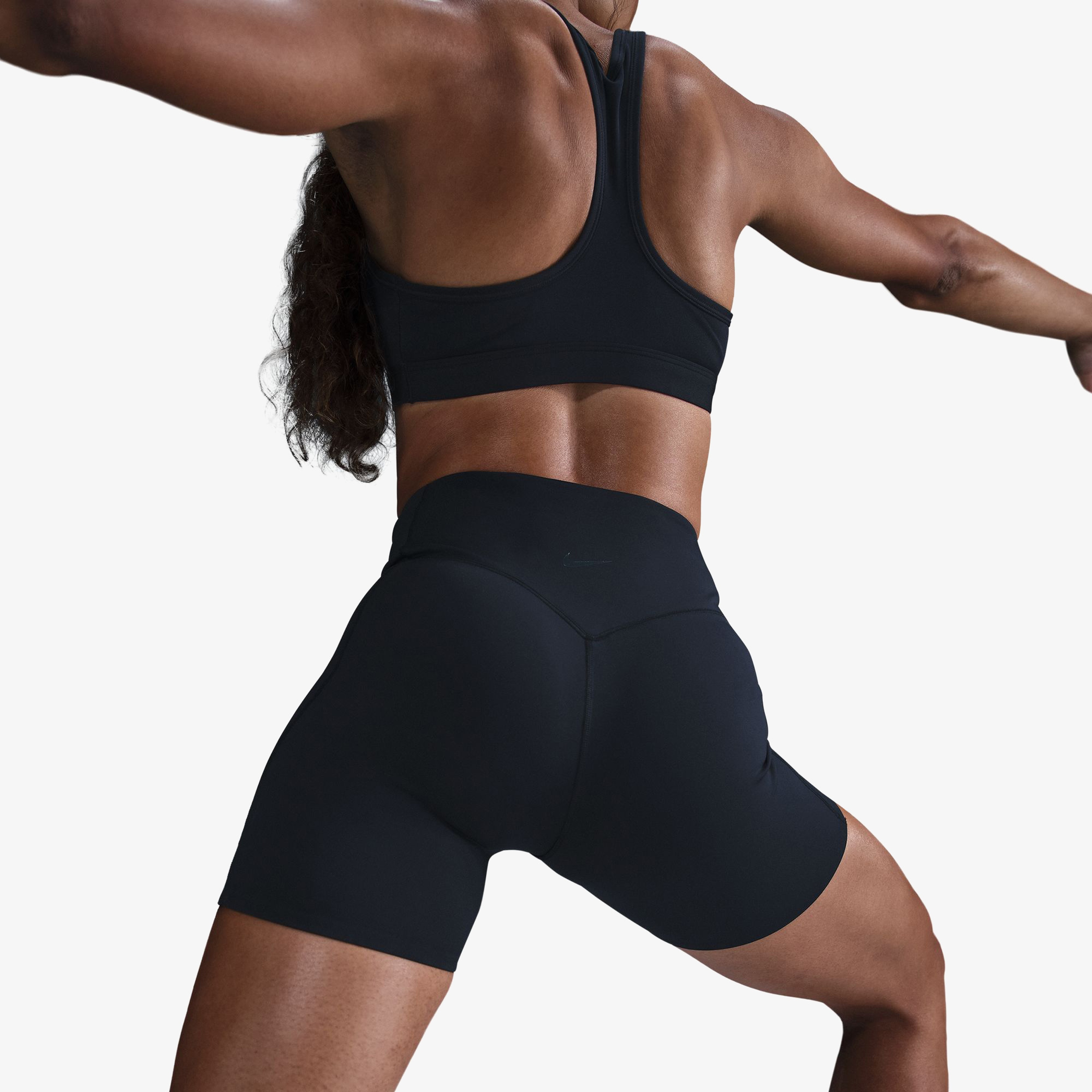 Nike Df Unvrsa Hr 5in Shrt Pkt Kadın Siyah Tayt