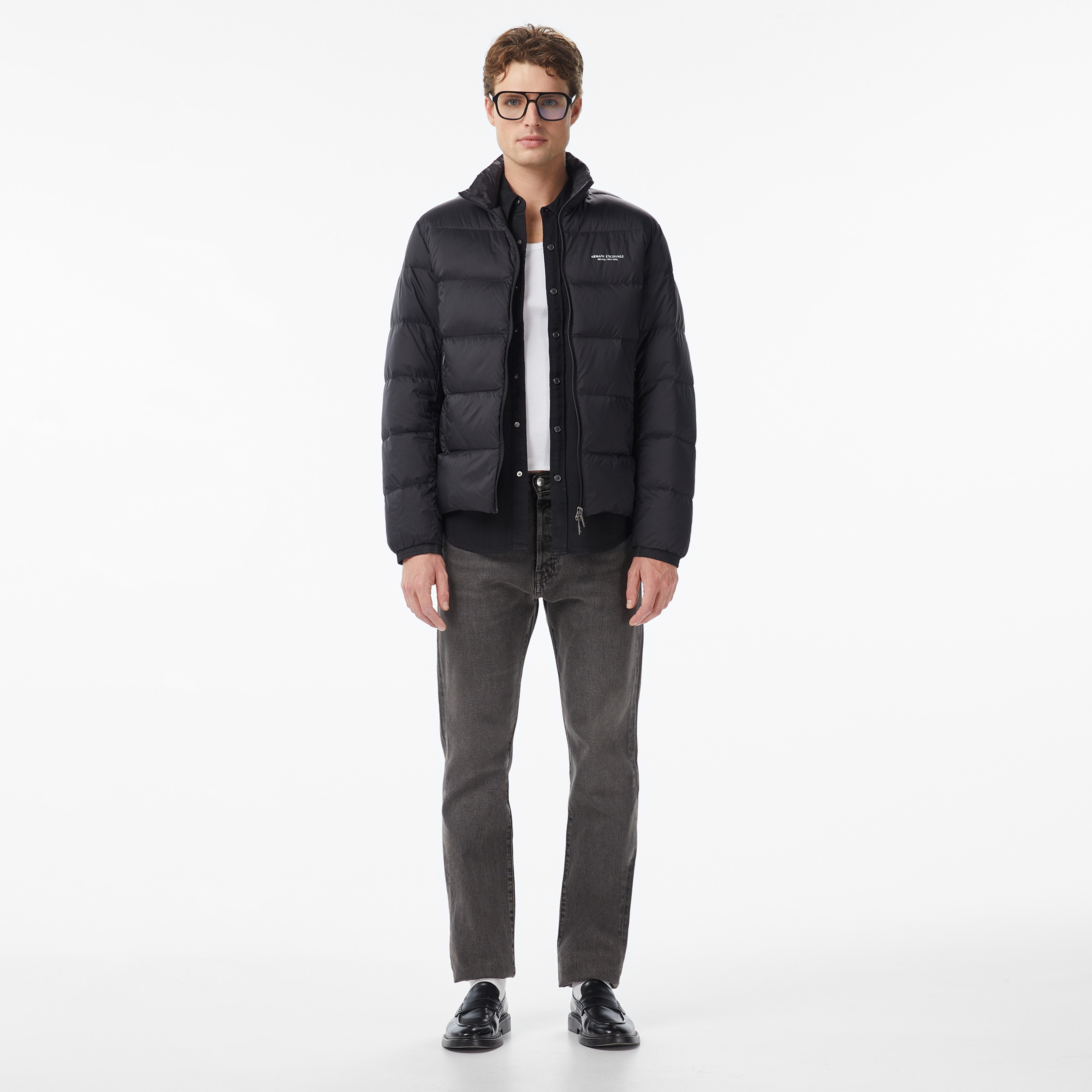 Armani Exchange Erkek Siyah Mont