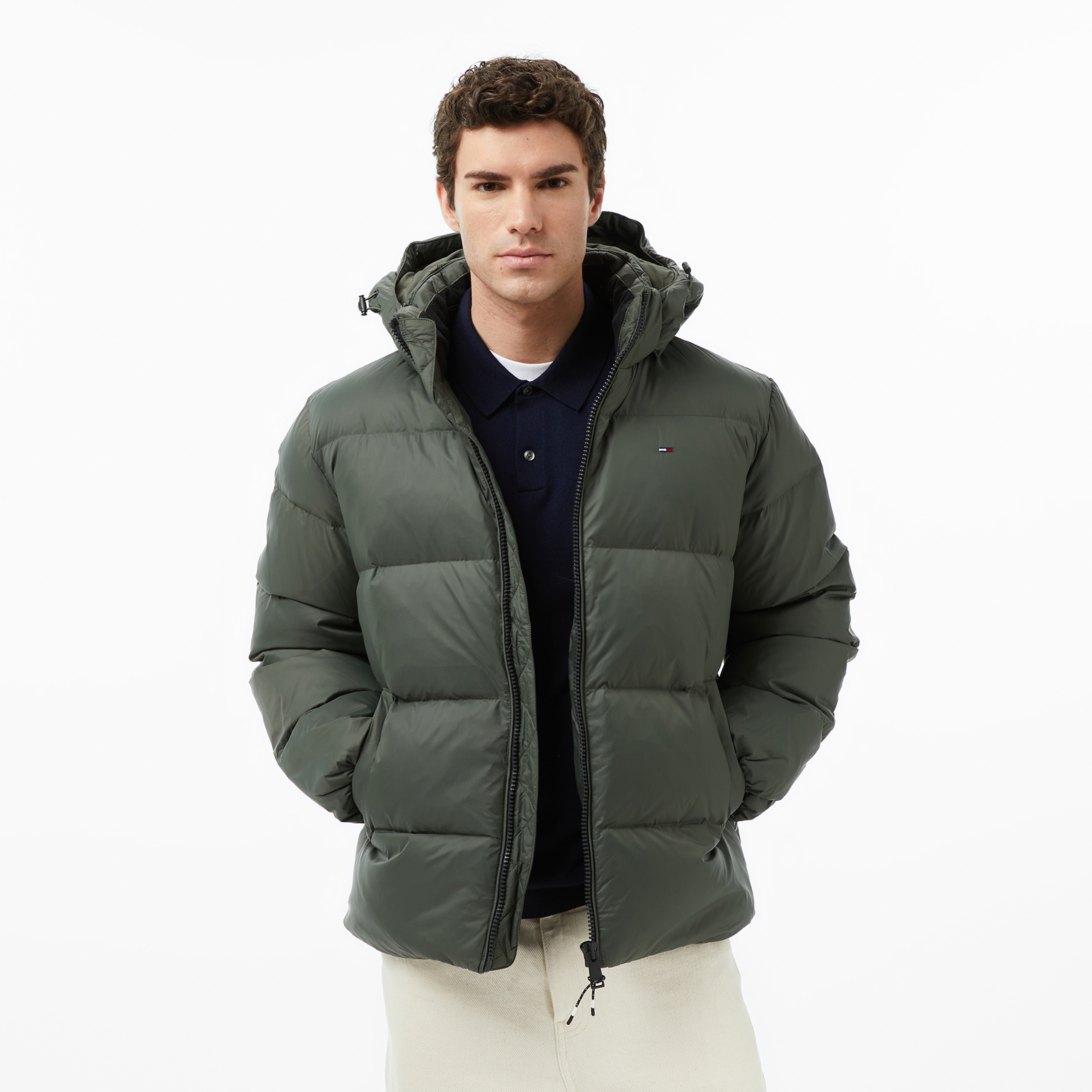 Tommy Jeans Essential Down Erkek Yeşil Ceket