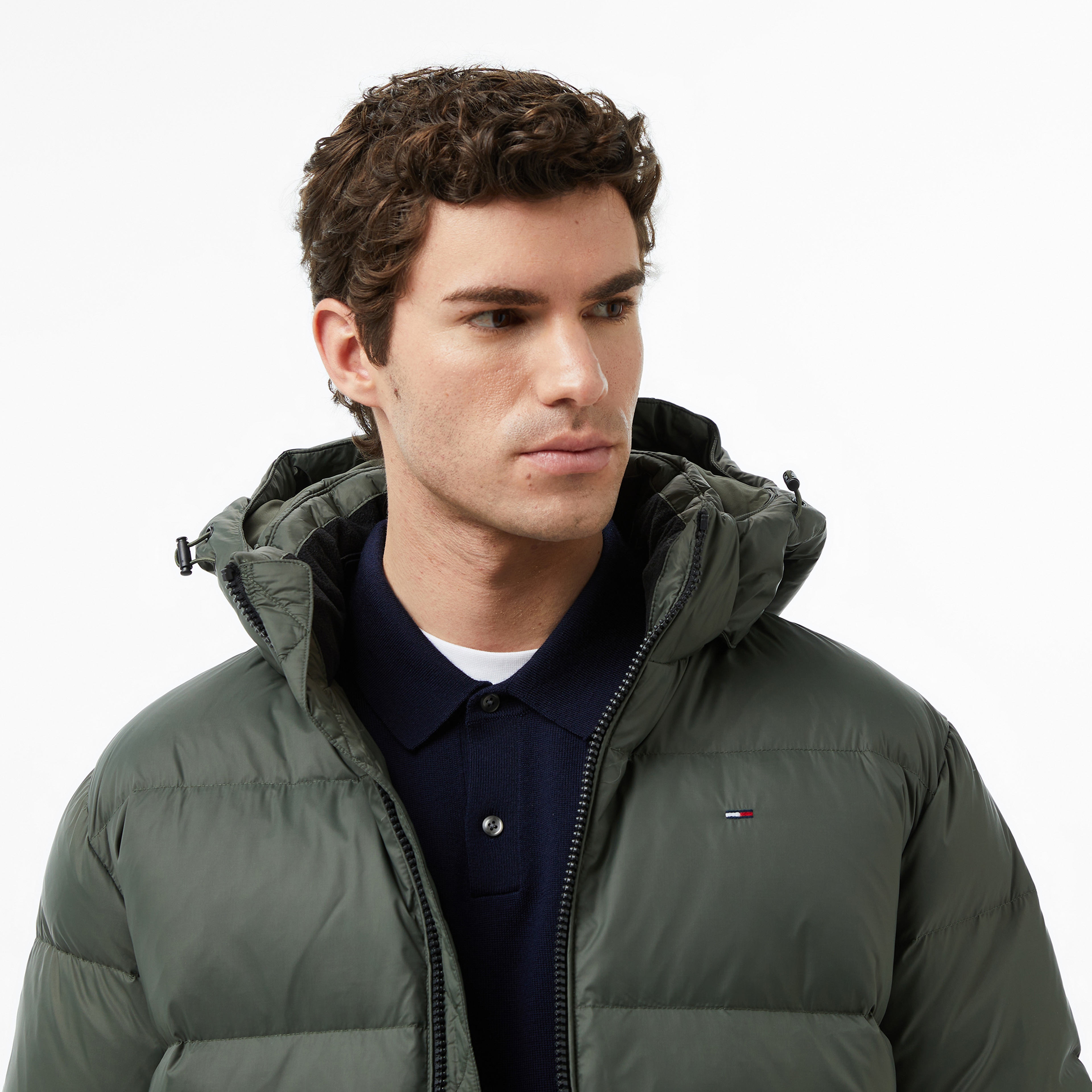 Tommy Jeans Essential Down Erkek Yeşil Ceket