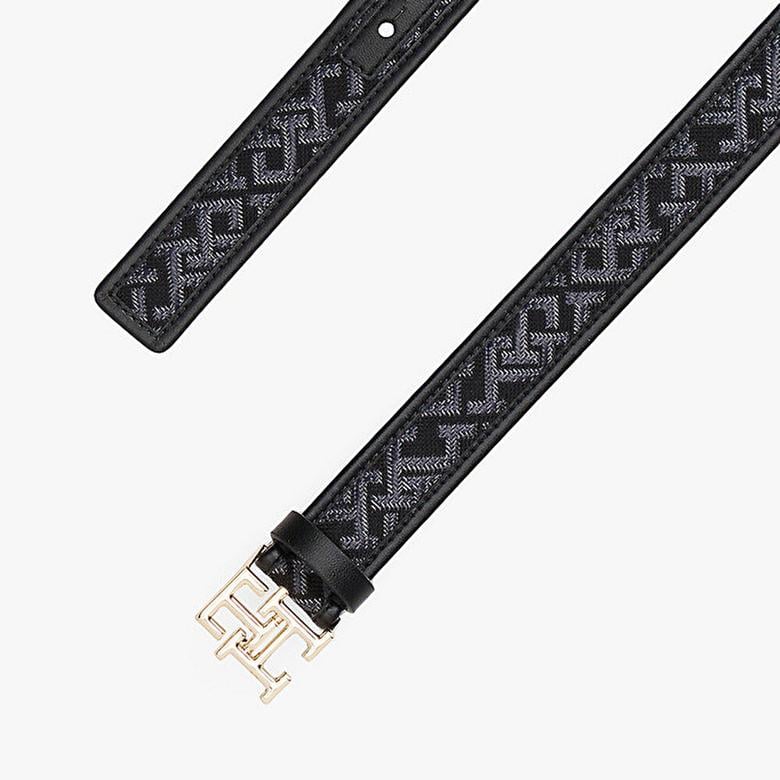 Tommy Hilfiger Modern 2.5 Jacquard Kadın Siyah Kemer