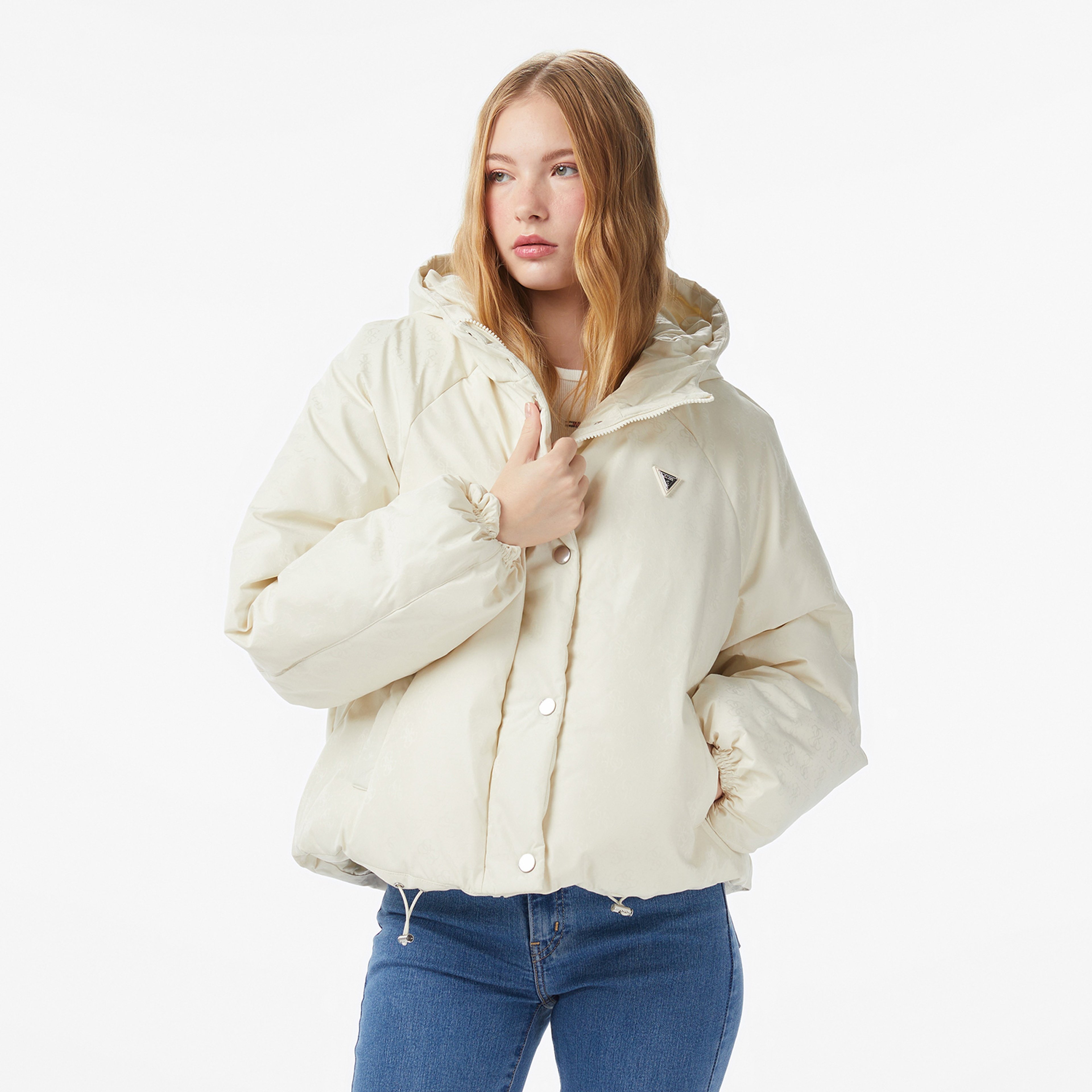 Guess Jacke Kadın Renkli Mont