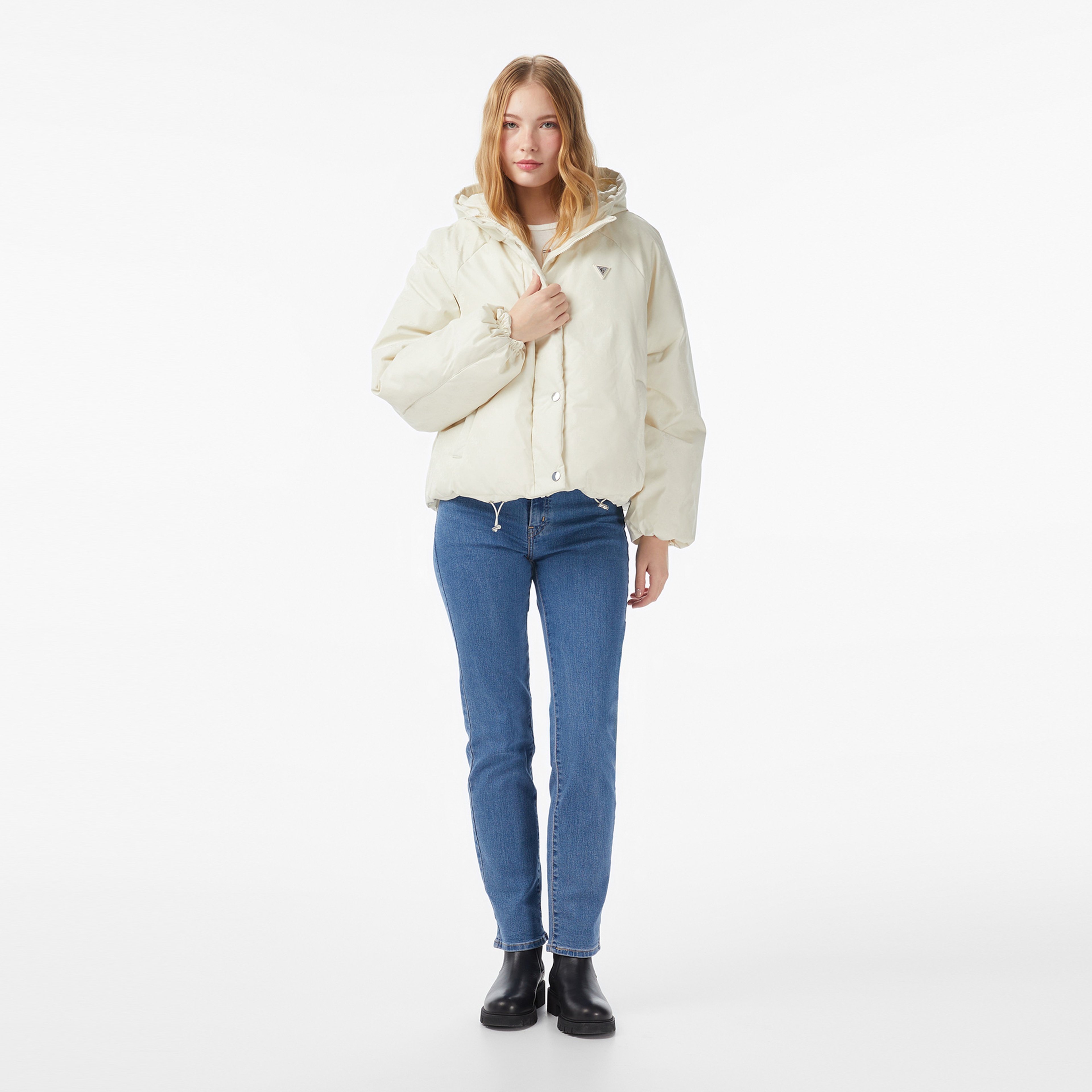 Guess Jacke Kadın Renkli Mont