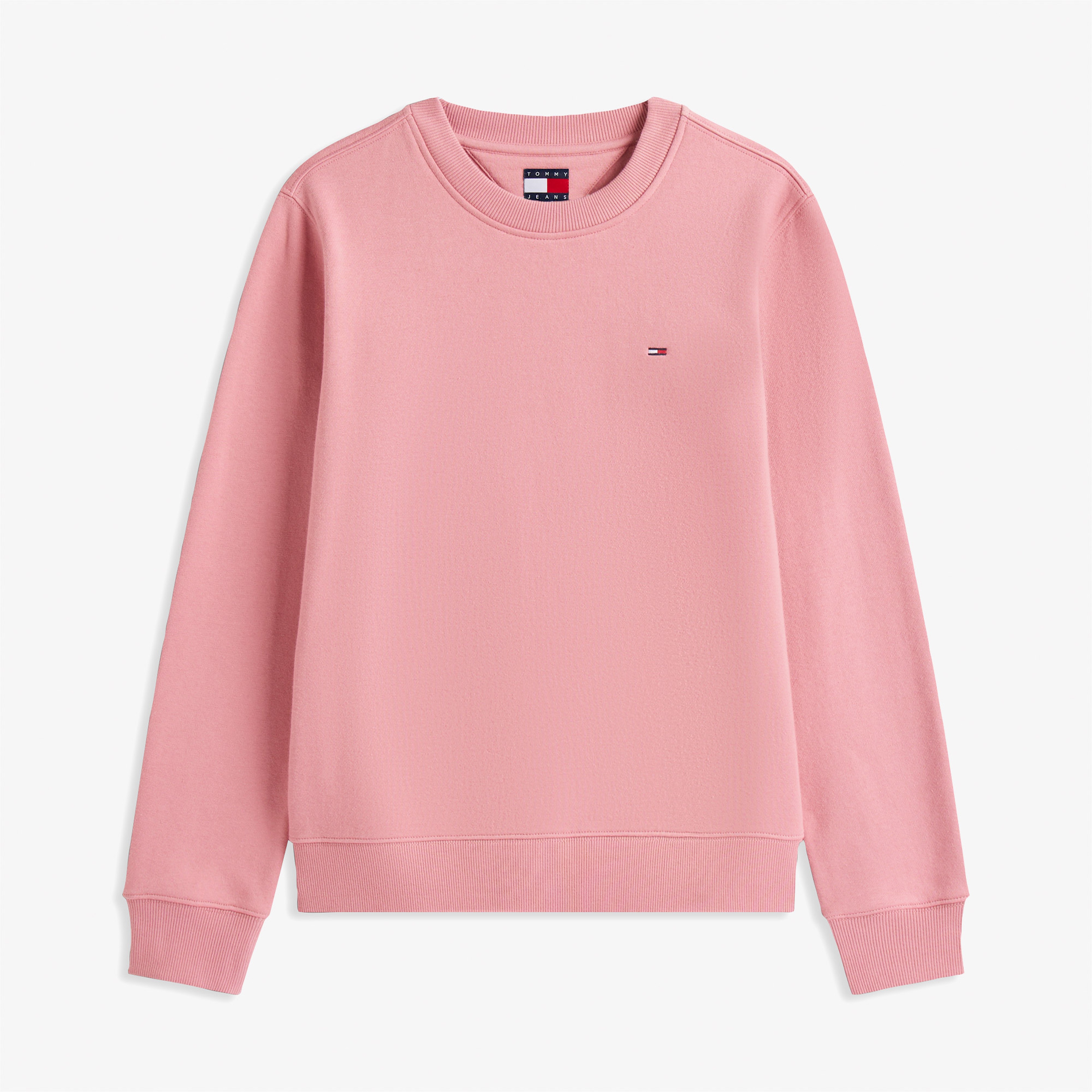 Tommy Jeans Regular Flag Kadın Pembe Sweatshirt
