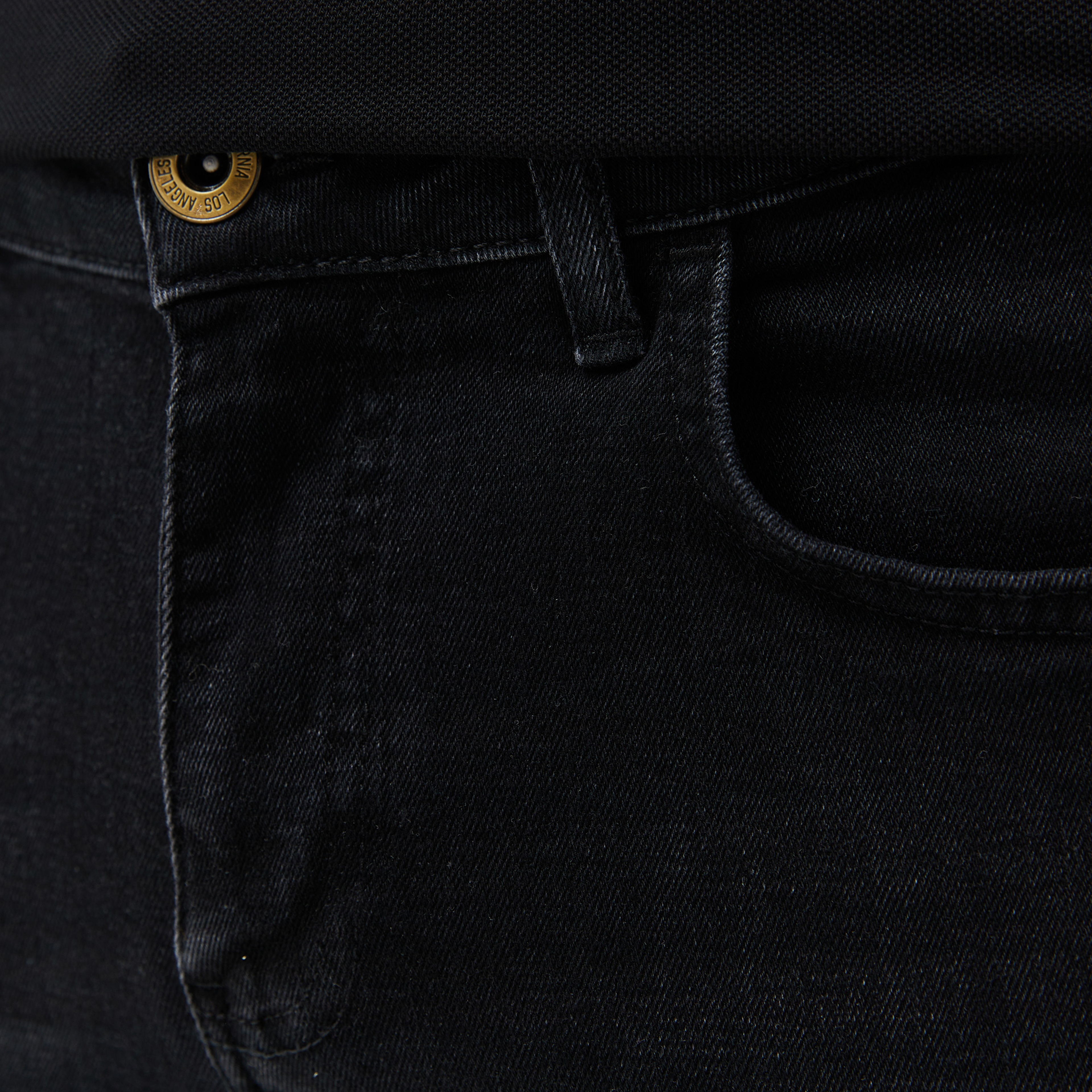 Ucla Fausto Nakışlı Erkek Siyah Denim Pantolon