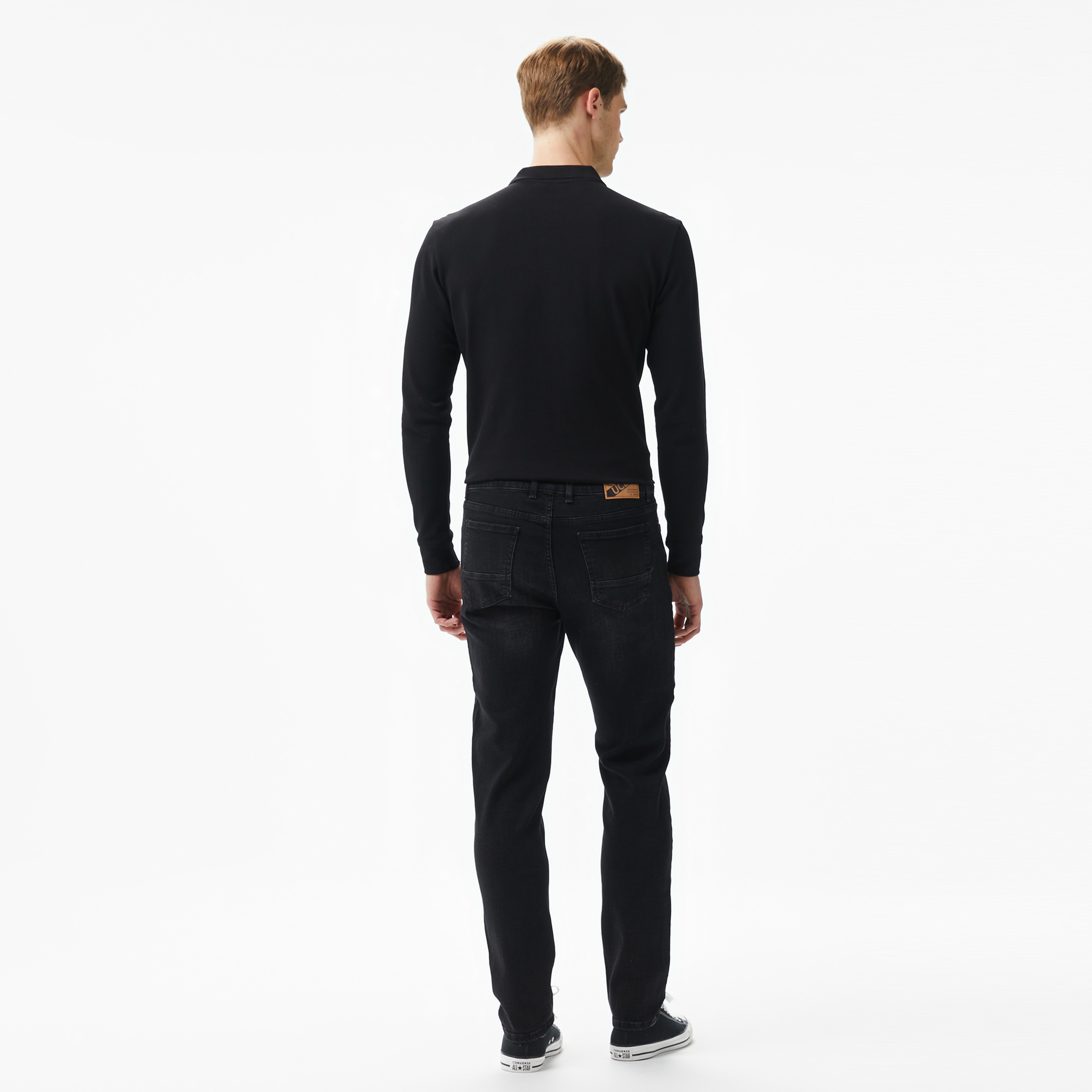 Ucla Fausto Nakışlı Erkek Siyah Denim Pantolon
