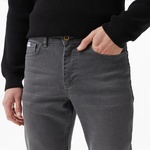 Ucla Fausto Nakışlı Erkek Gri Denim Pantolon