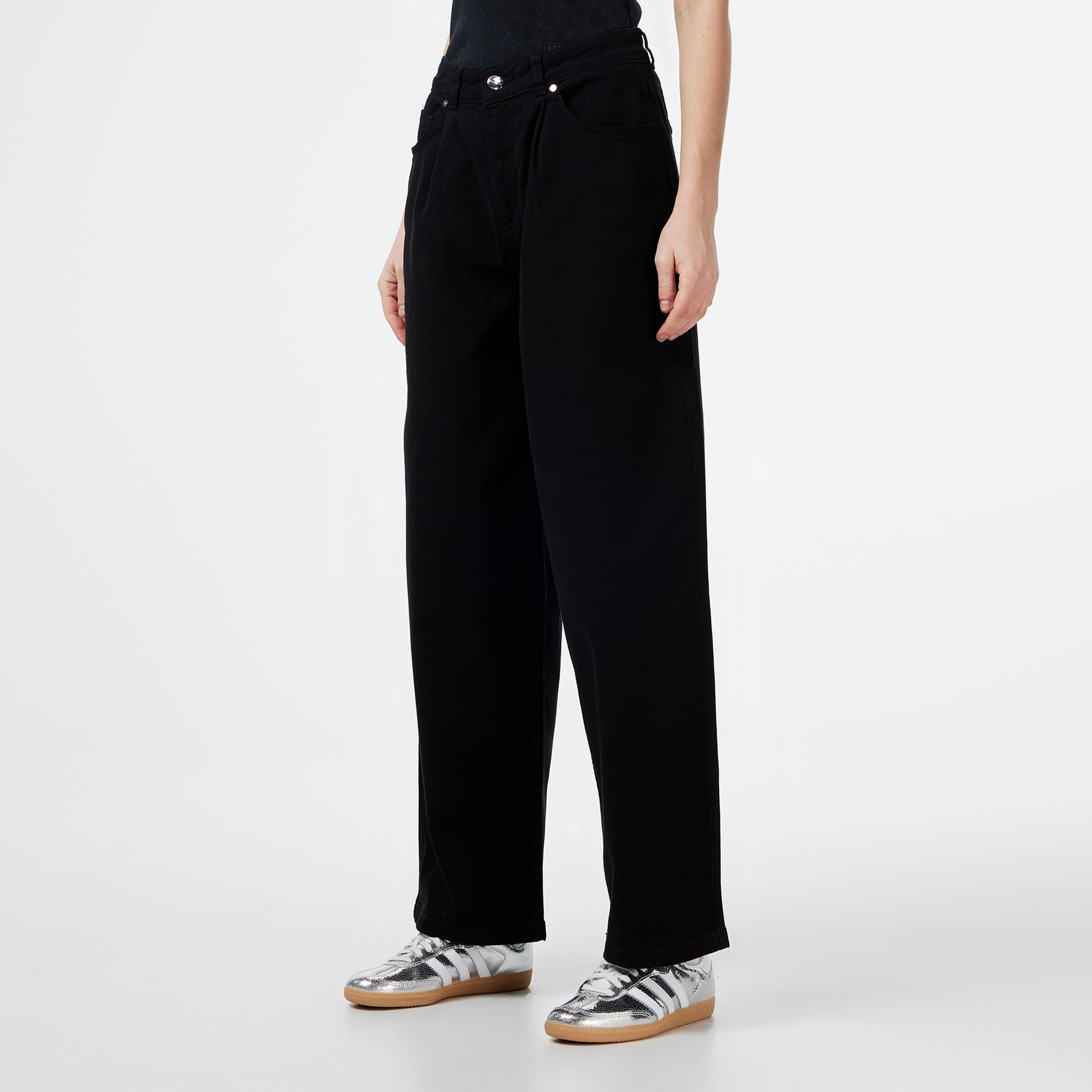 Les Benjamins Regular Fit Kadın Siyah Pantolon
