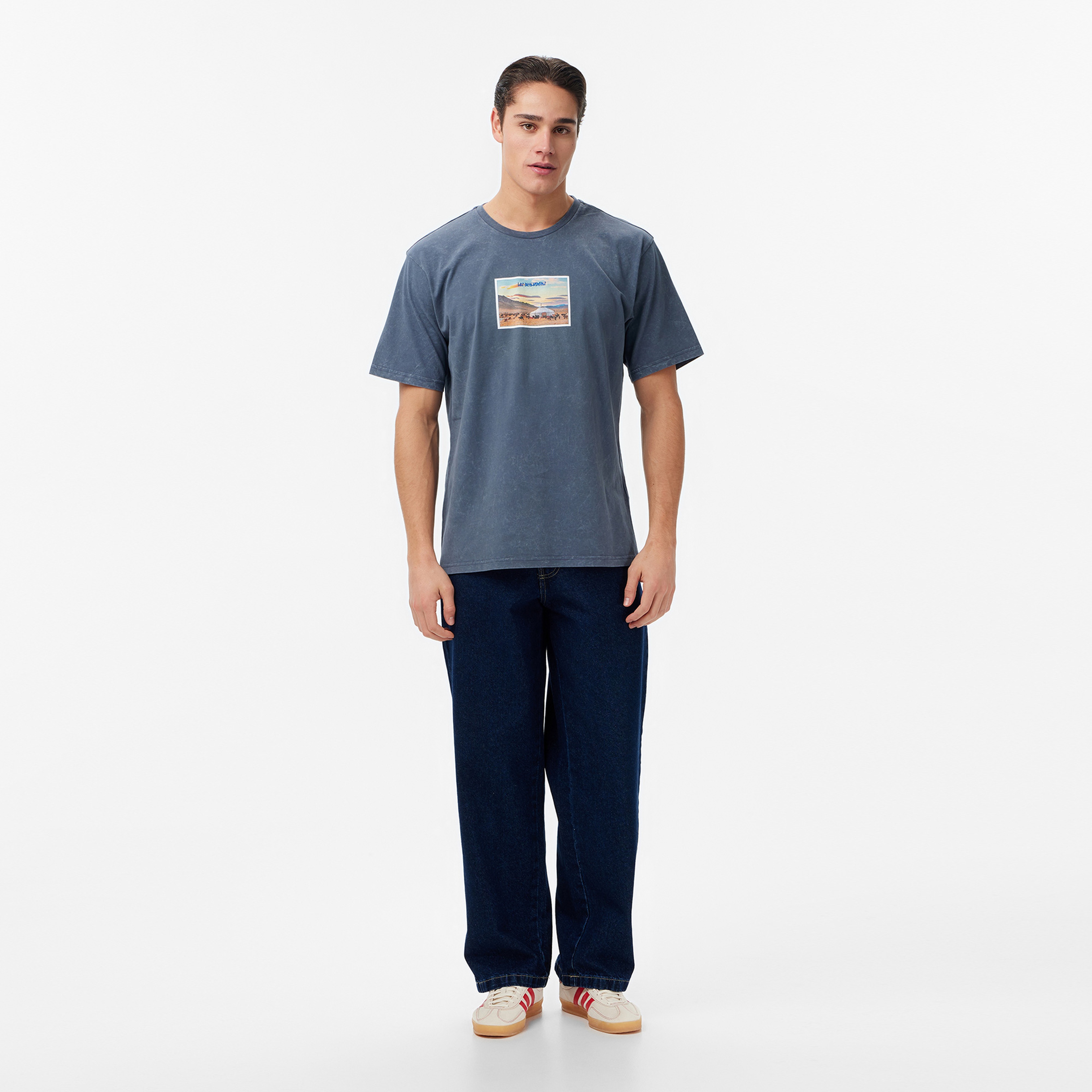 Les Benjamins Regular Fit Erkek Mavi T-Shirt