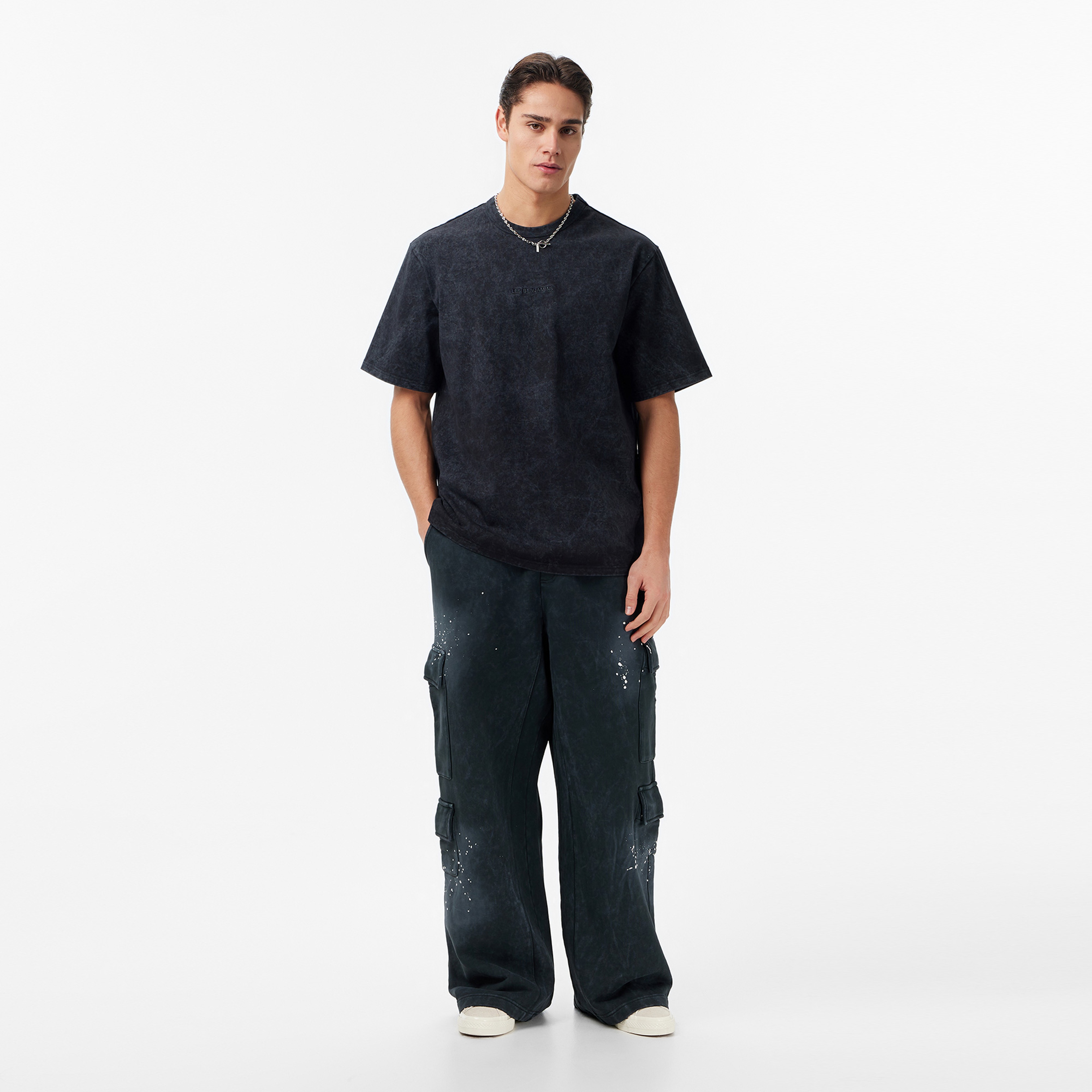 Les Benjamins Regular Fit Erkek Siyah T-Shirt