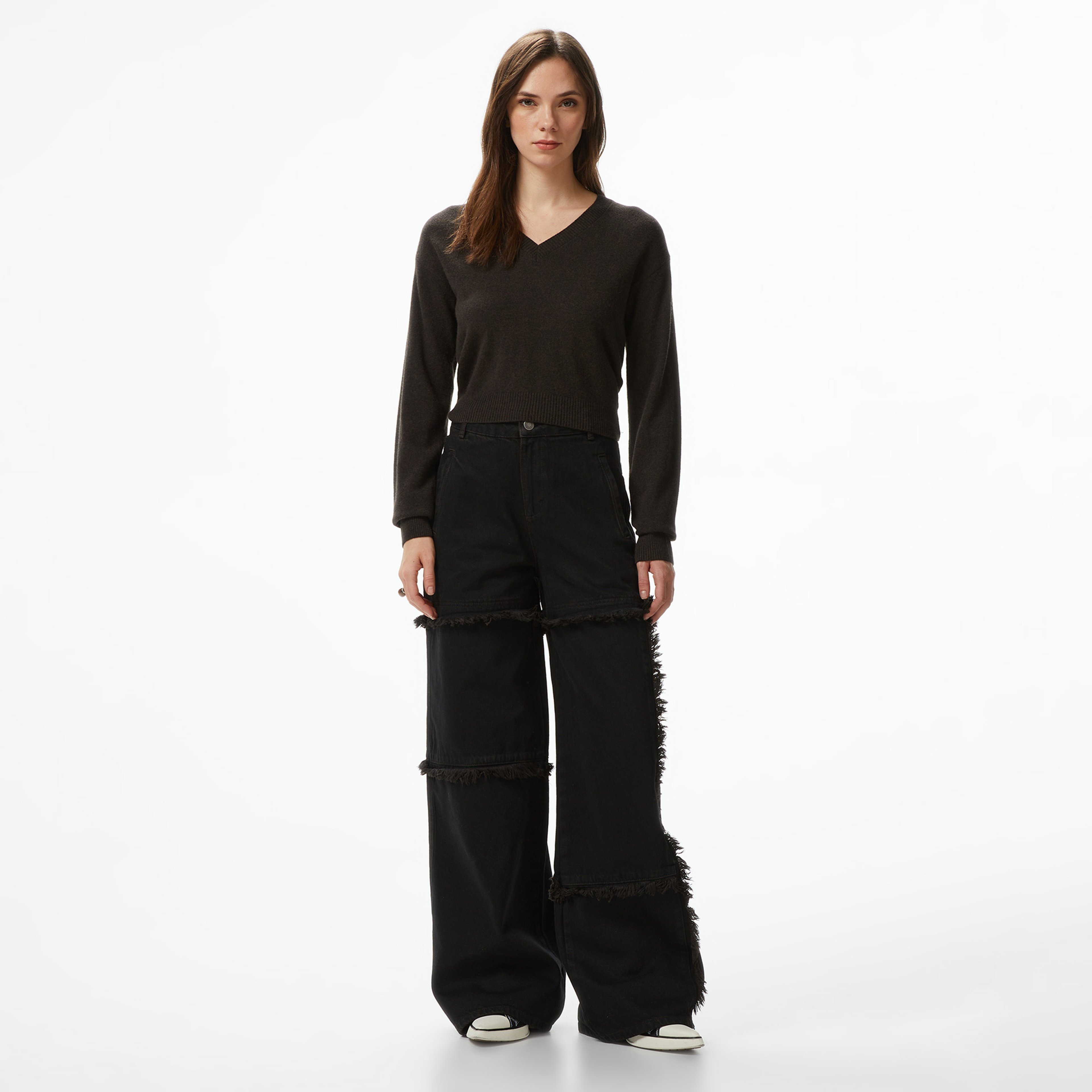 Les Benjamins Regular Fit Kadın Siyah Pantolon