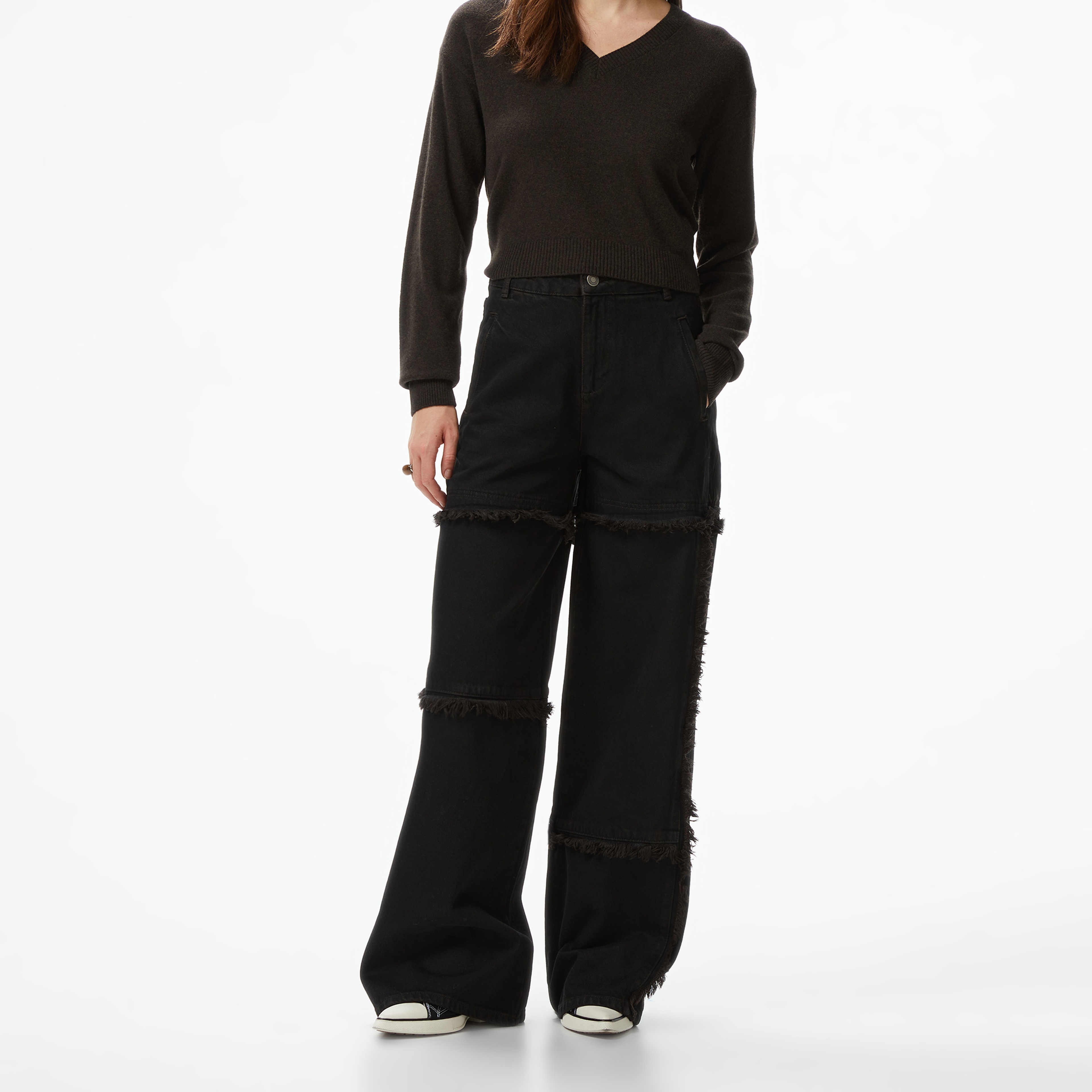 Les Benjamins Regular Fit Kadın Siyah Pantolon