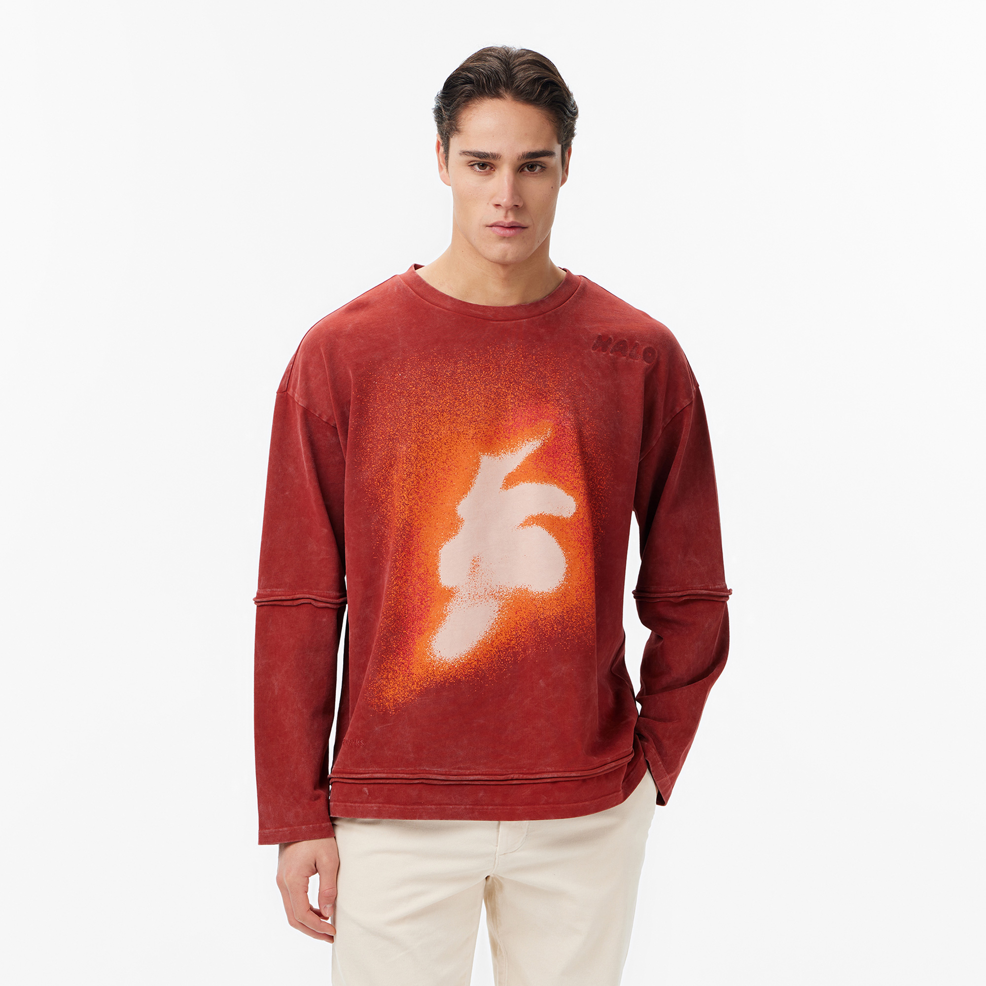 Les Benjamins Regular Fit Erkek Bordo T-Shirt