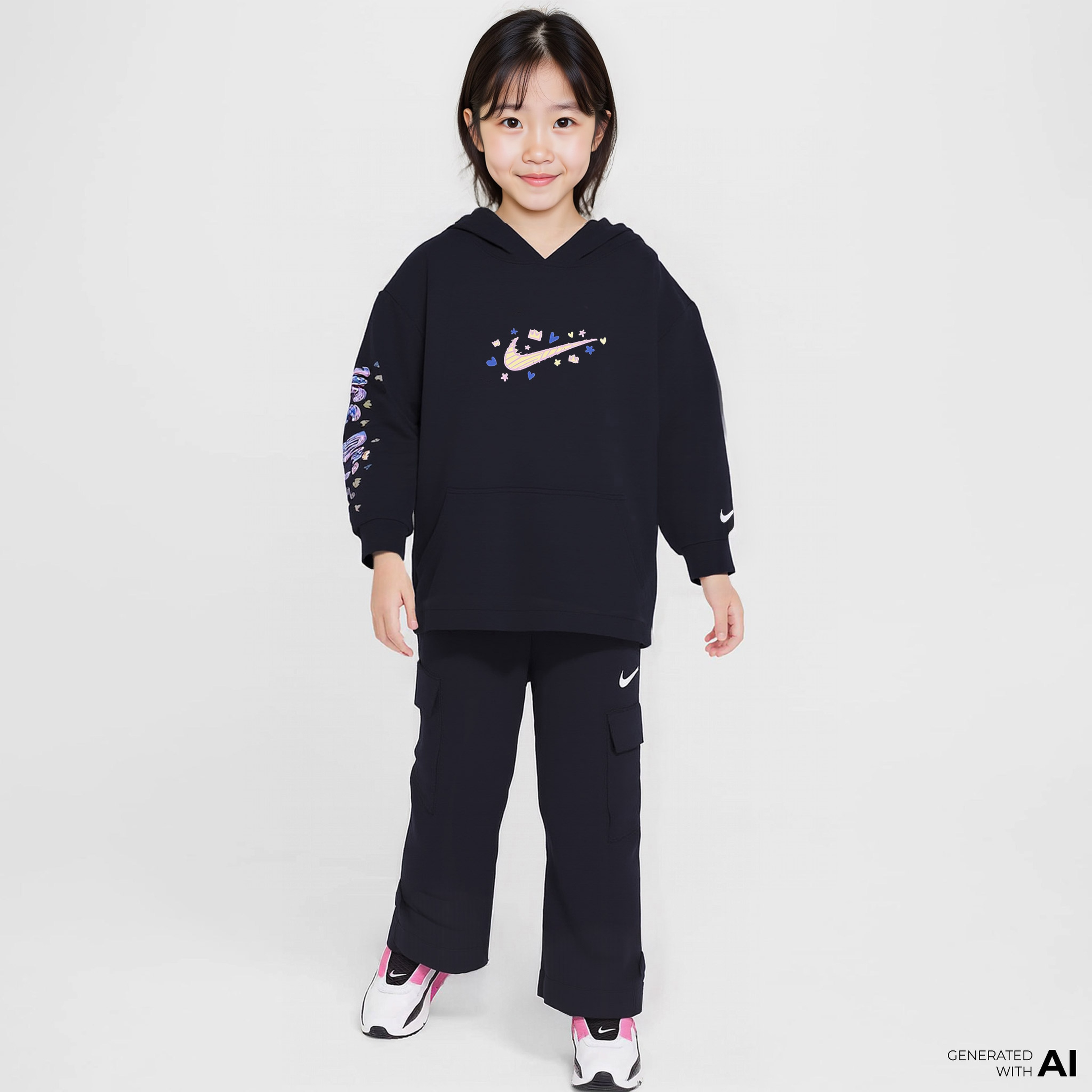 Nike Nkg Essentials Çocuk Siyah Sweatshirt