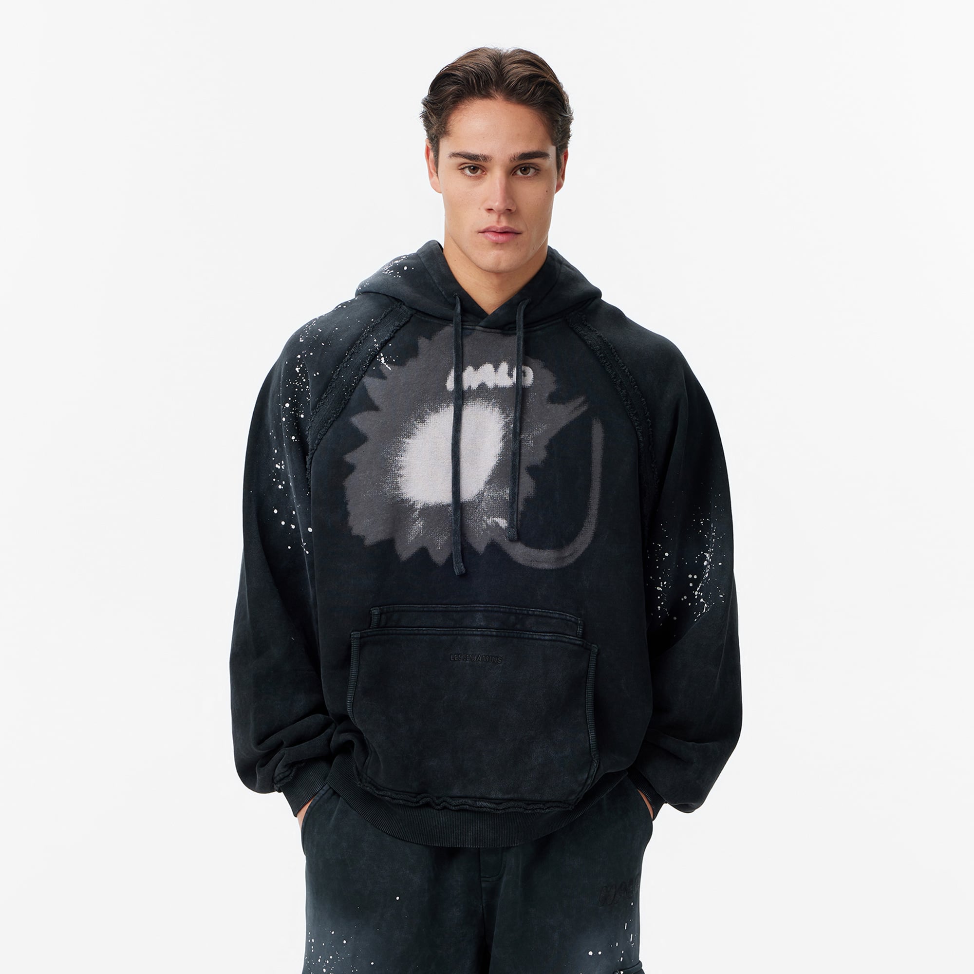 Les Benjamins Regular Fit Erkek Siyah Sweatshirt