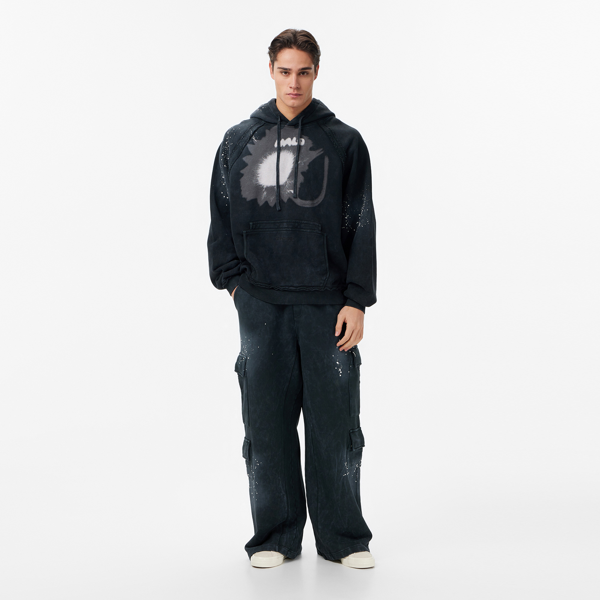 Les Benjamins Regular Fit Erkek Siyah Sweatshirt