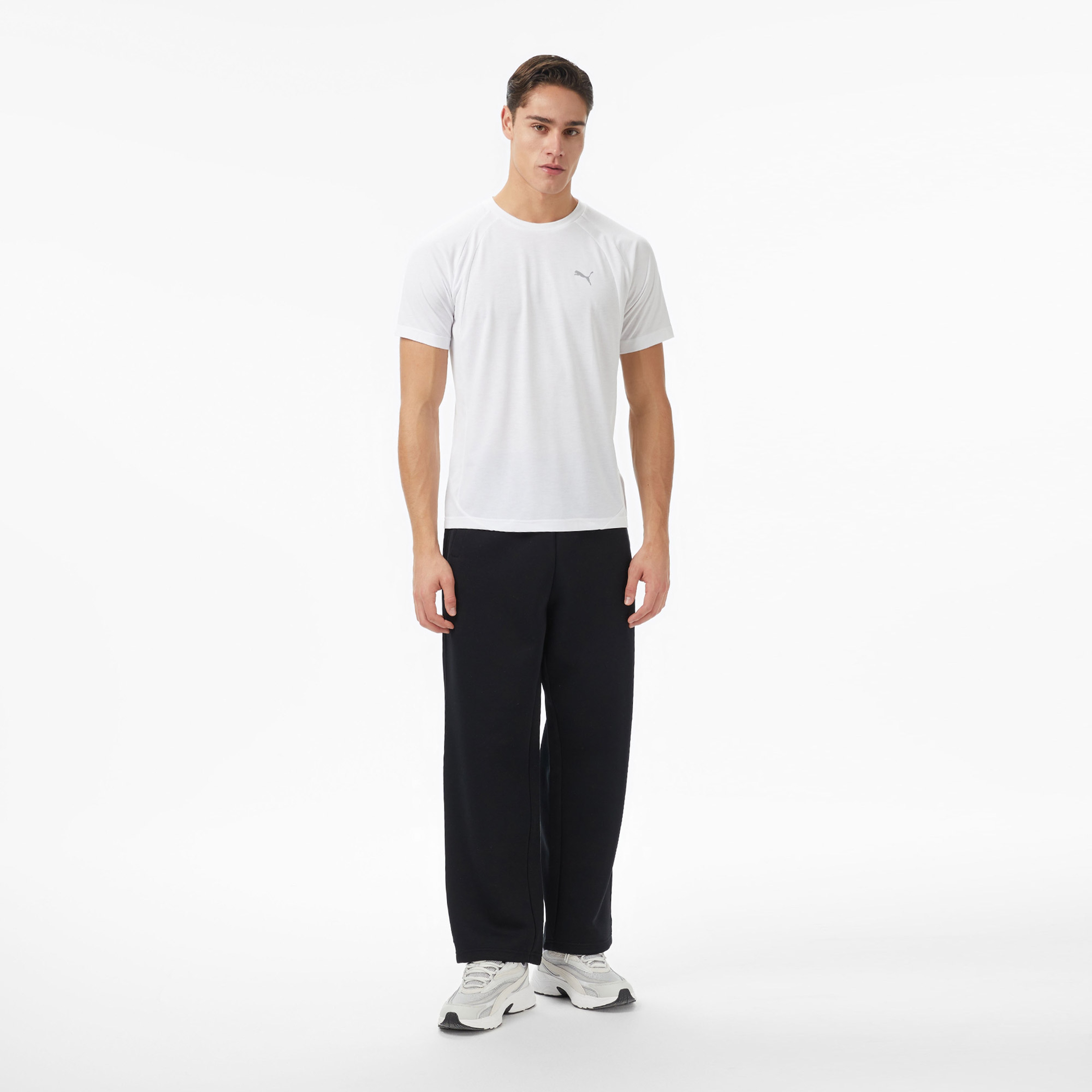 Puma Evostrıpe Erkek Beyaz T-Shirt