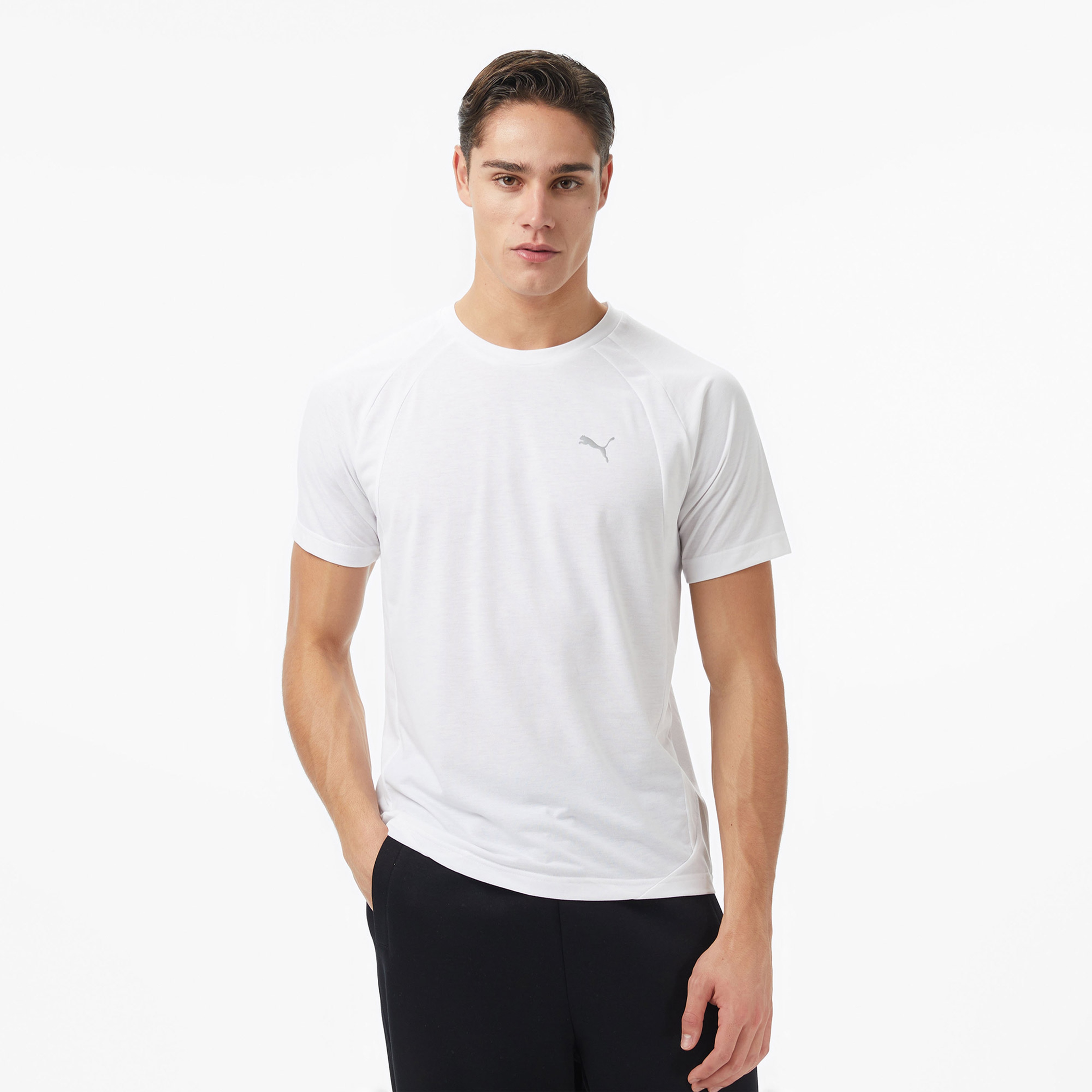 Puma Evostrıpe Erkek Beyaz T-Shirt