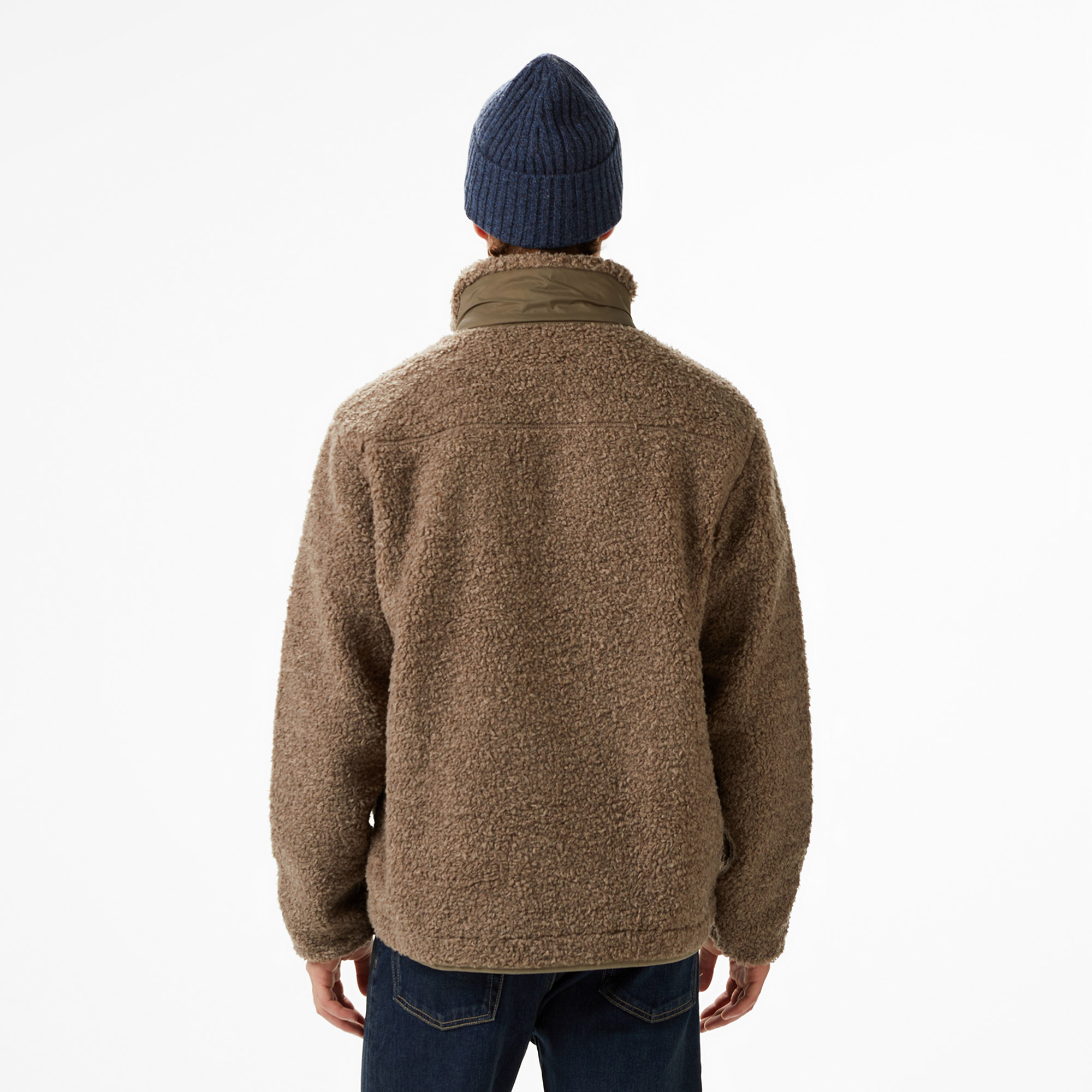 Tommy Hilfiger Teddy Through Erkek Bej Fermuarlı Sweatshirt