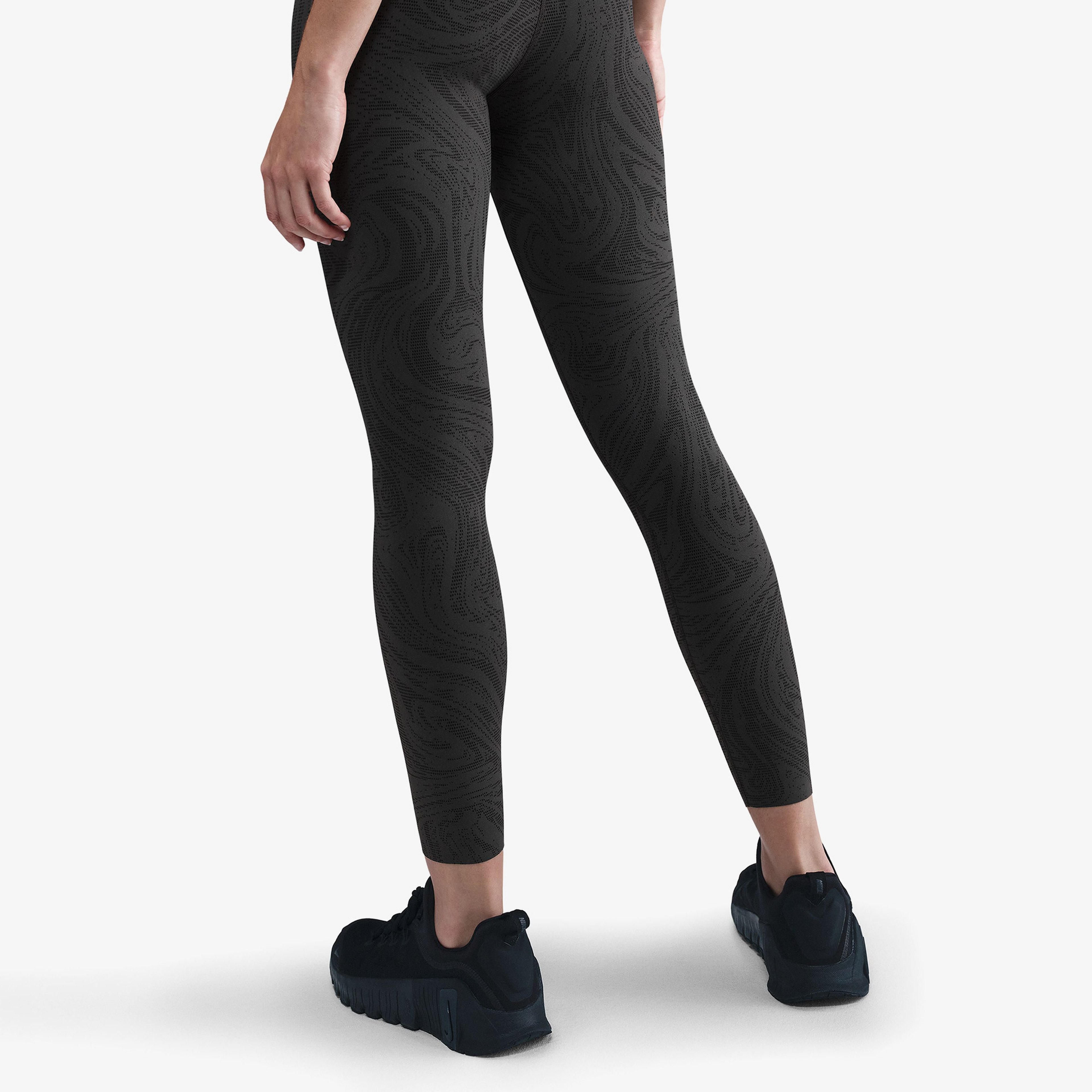 Nike Df Zenvy Hr 7/8 Tght Aop Kadın Siyah Tayt