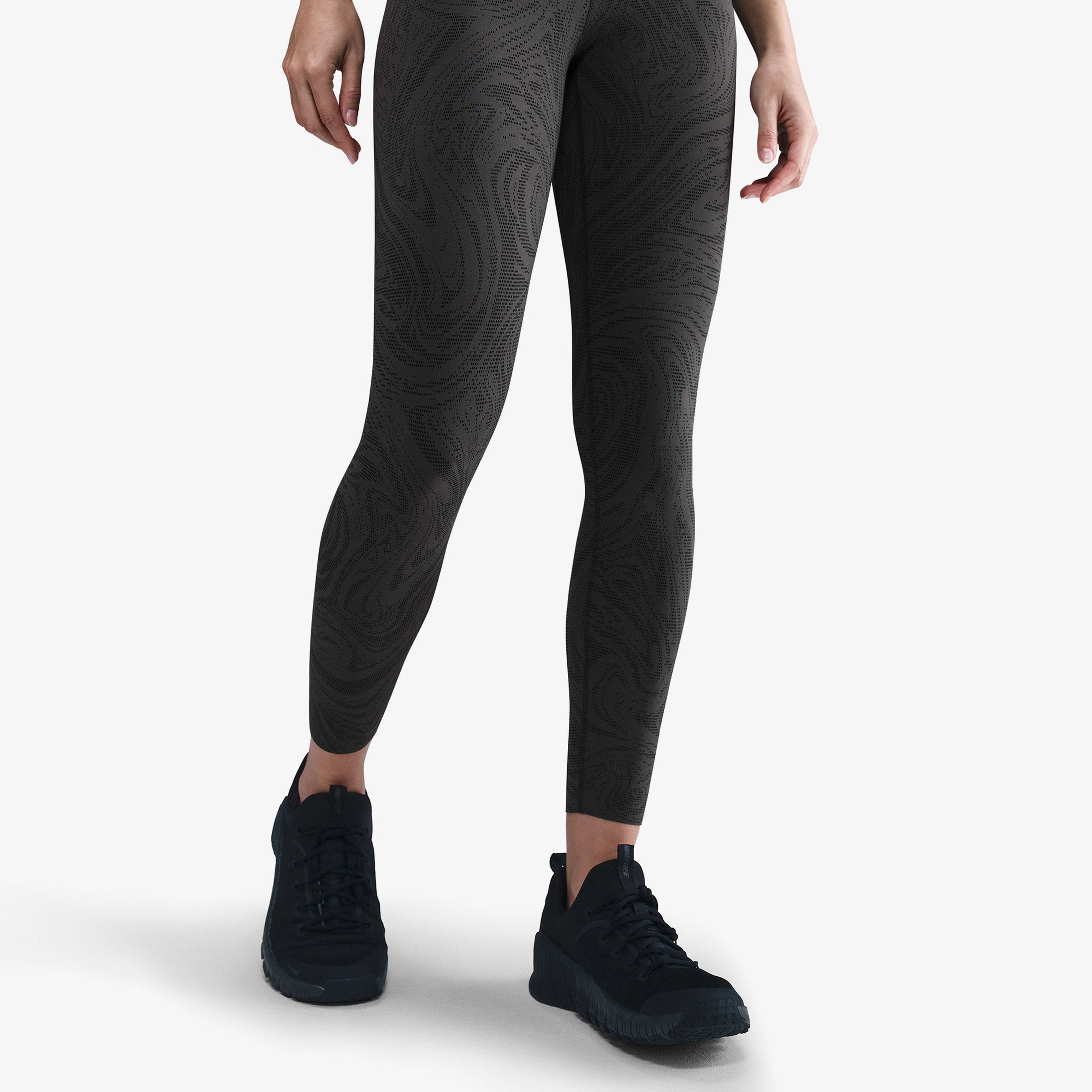 Nike Df Zenvy Hr 7/8 Tght Aop Kadın Siyah Tayt