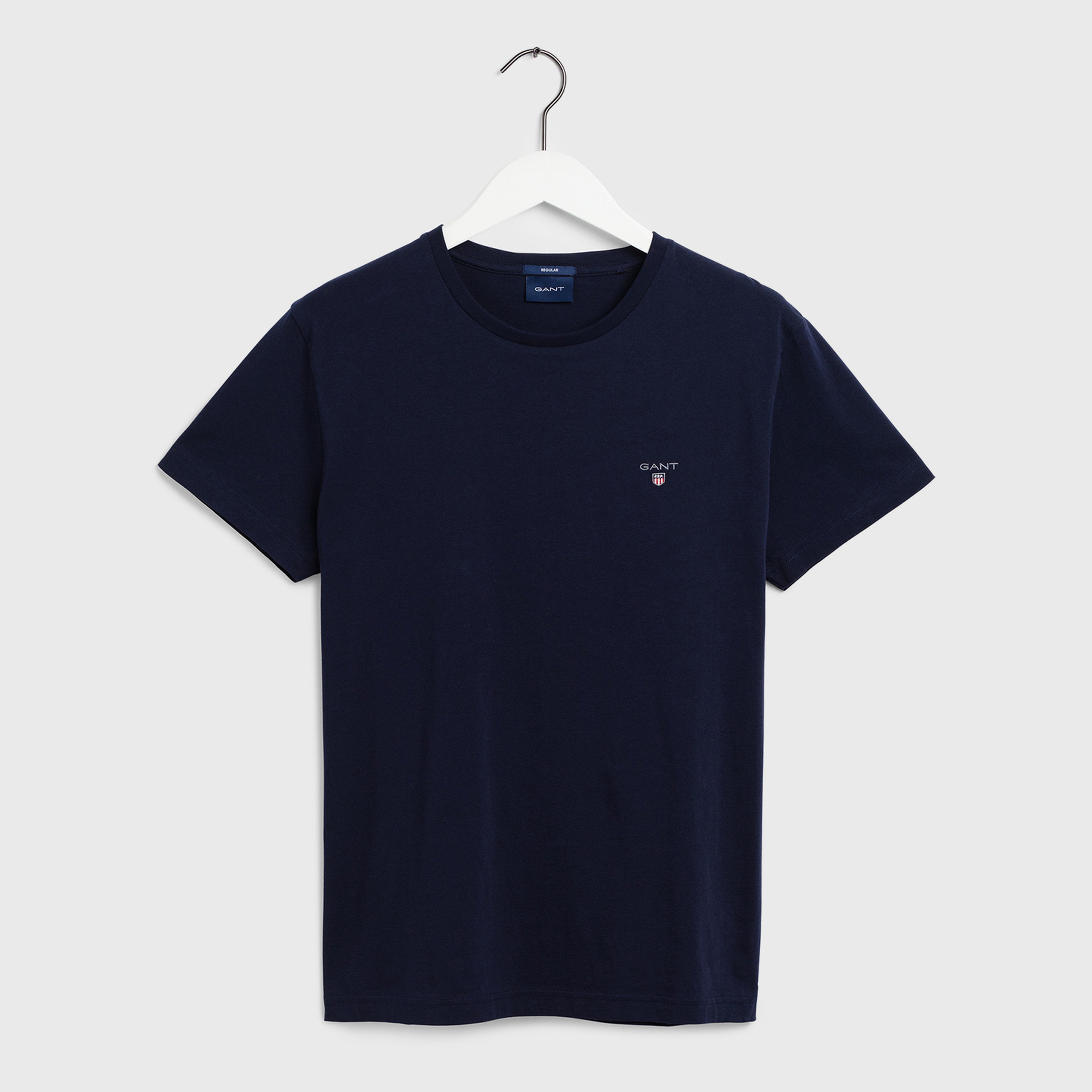 GANT Erkek Lacivert Regular Fit Bisiklet Yaka T-Shirt