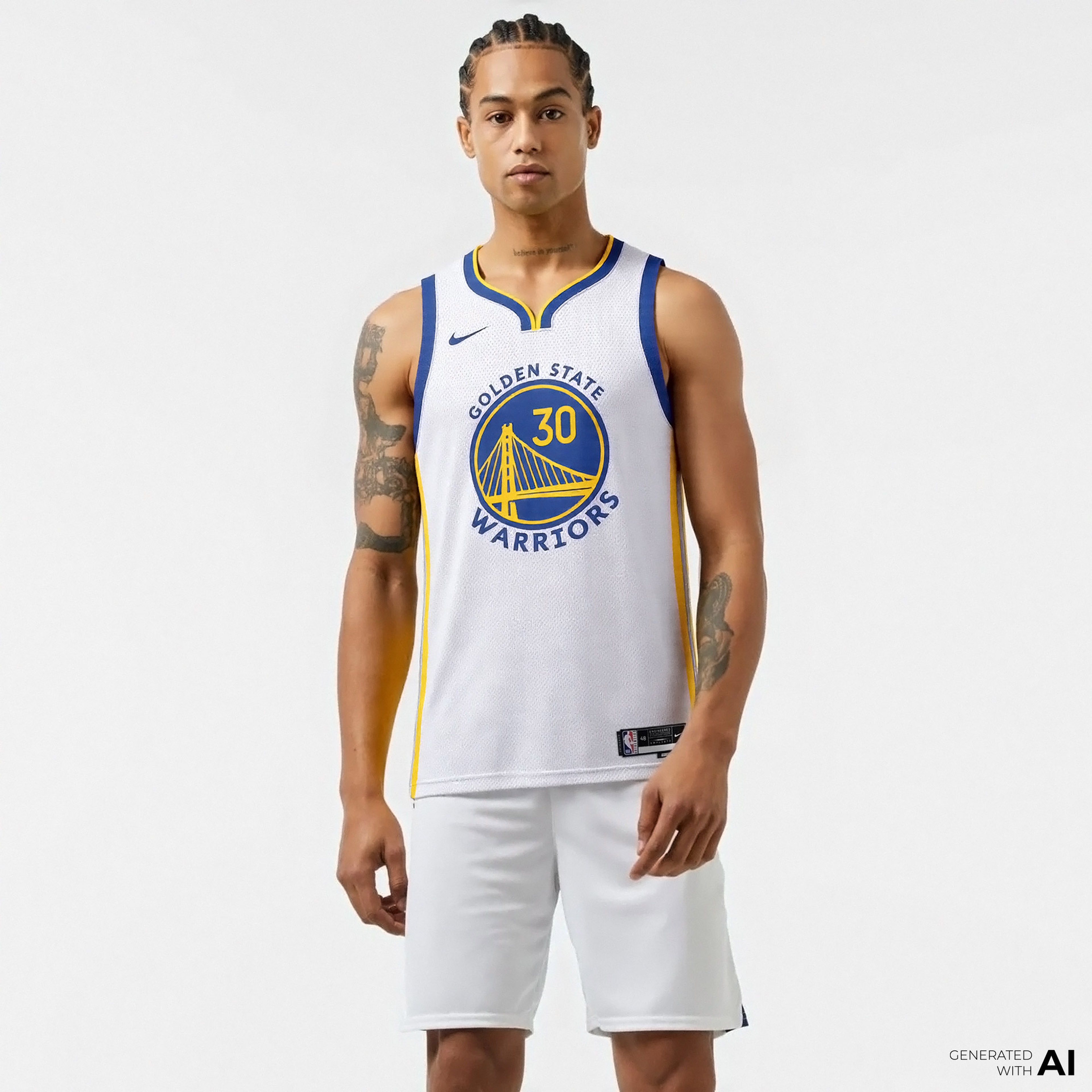 Nike Golden State Warriors Association Edition Erkek Beyaz Forma