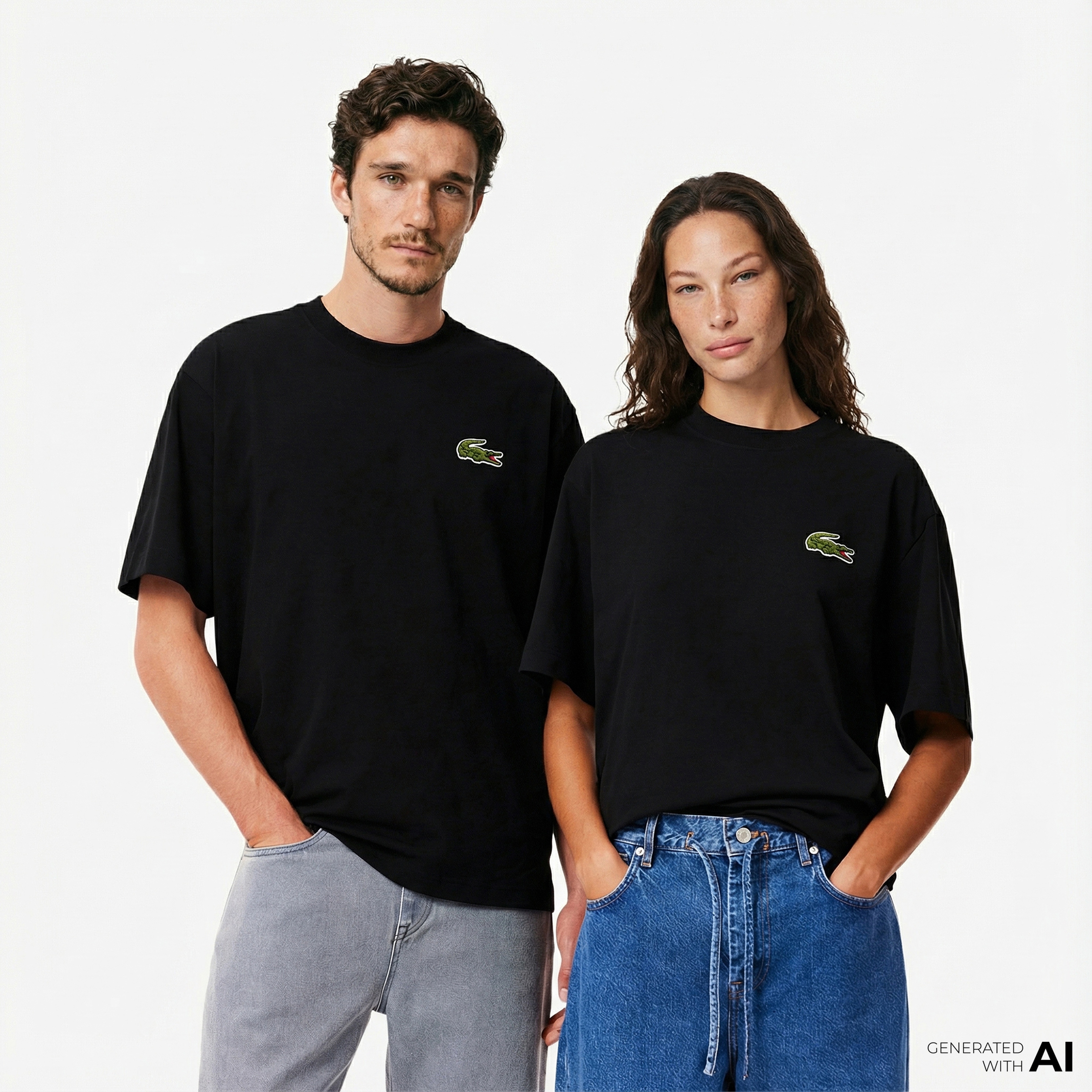 Lacoste Loose Fit Erkek Siyah T-Shirt