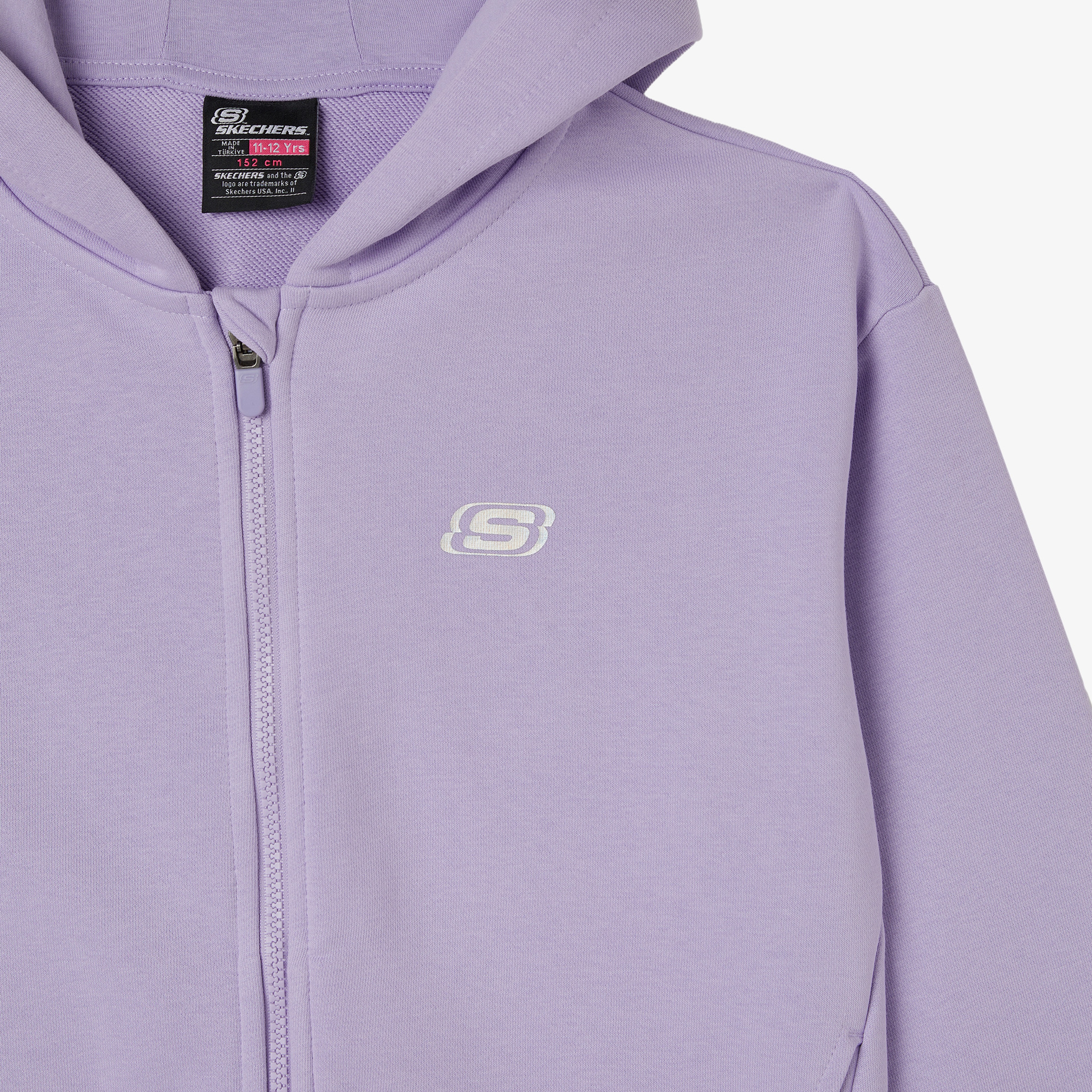 Skechers G Essential Full Zip Hoodie Sweatshirt Çocuk Mor Eşofman Üstü
