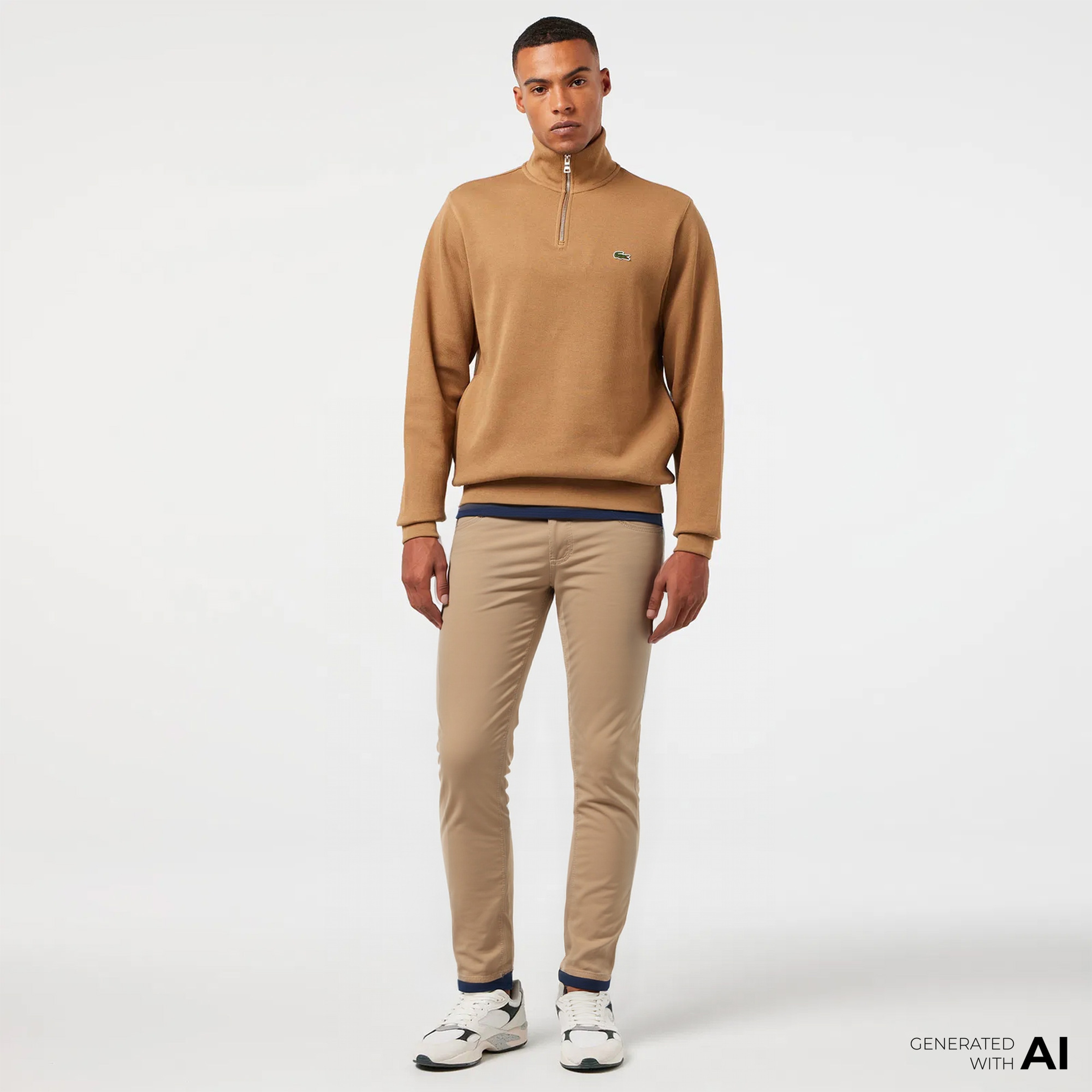 Erkek Slim Fit Bej Jean Pantolon