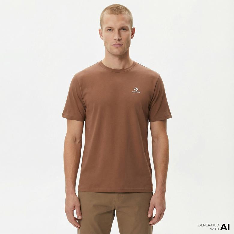 Converse Classic Unisex Kahverengi T-Shirt