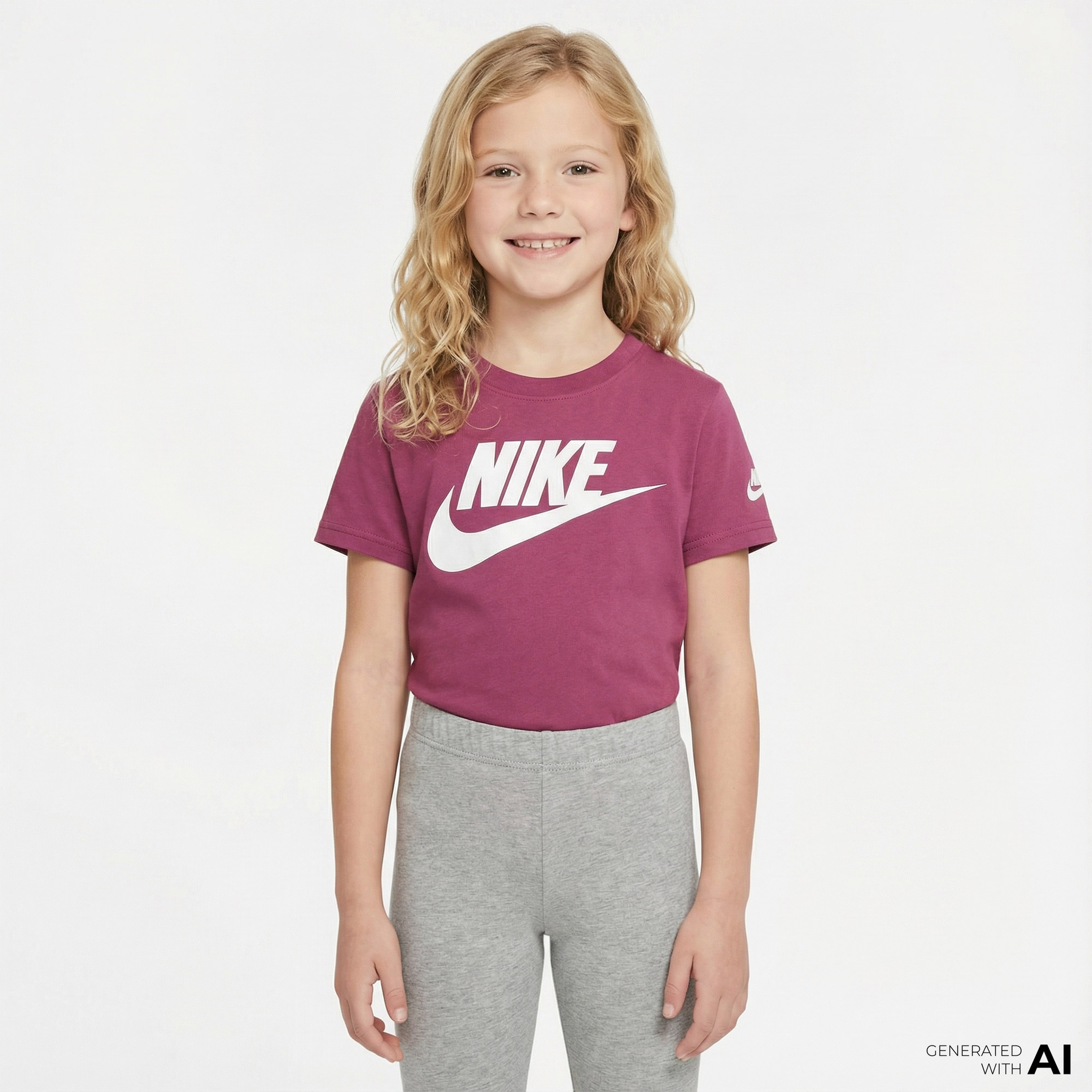 Nike Futura Evergreen Çocuk Mor T-Shirt