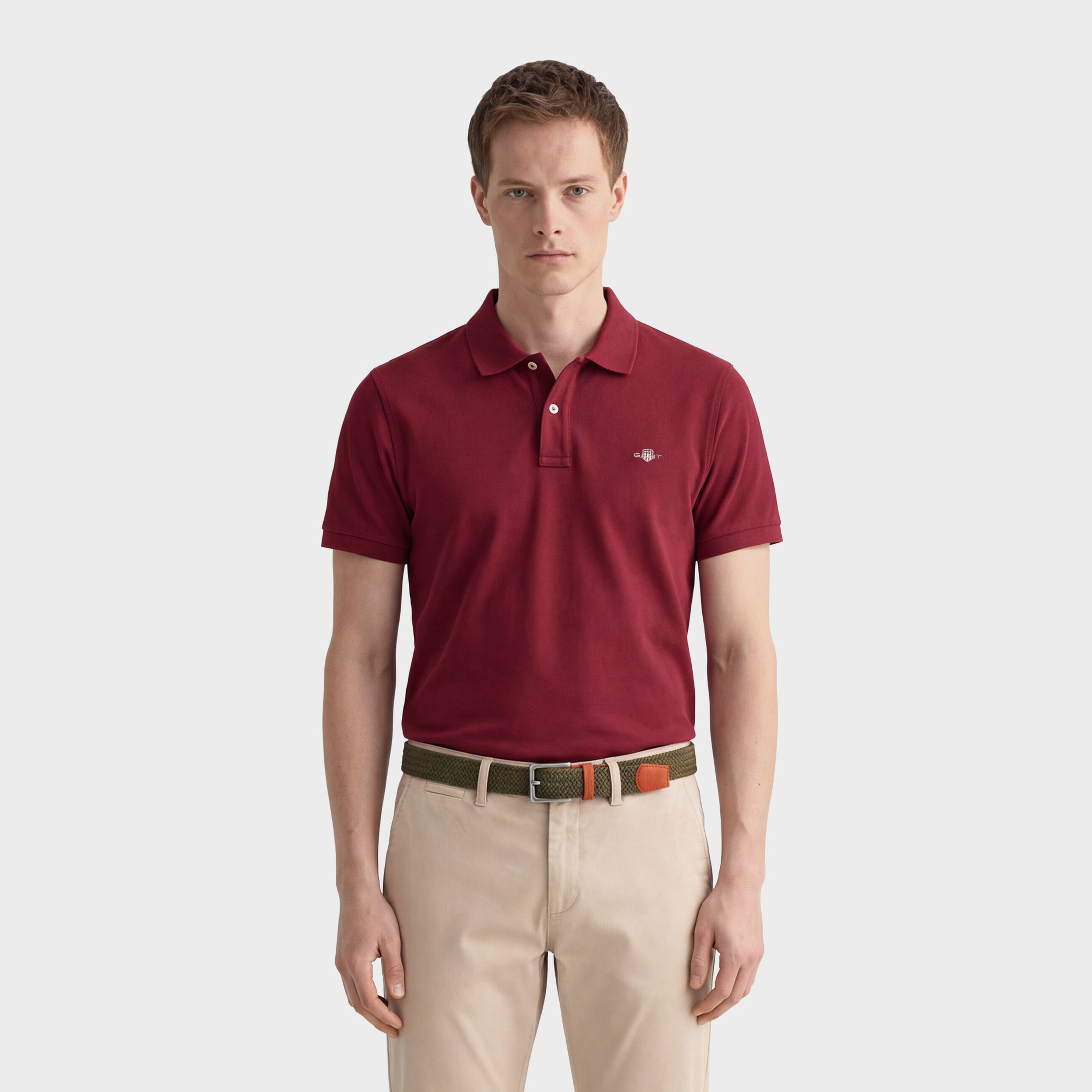 GANT Erkek Bordo Regular Fit Polo