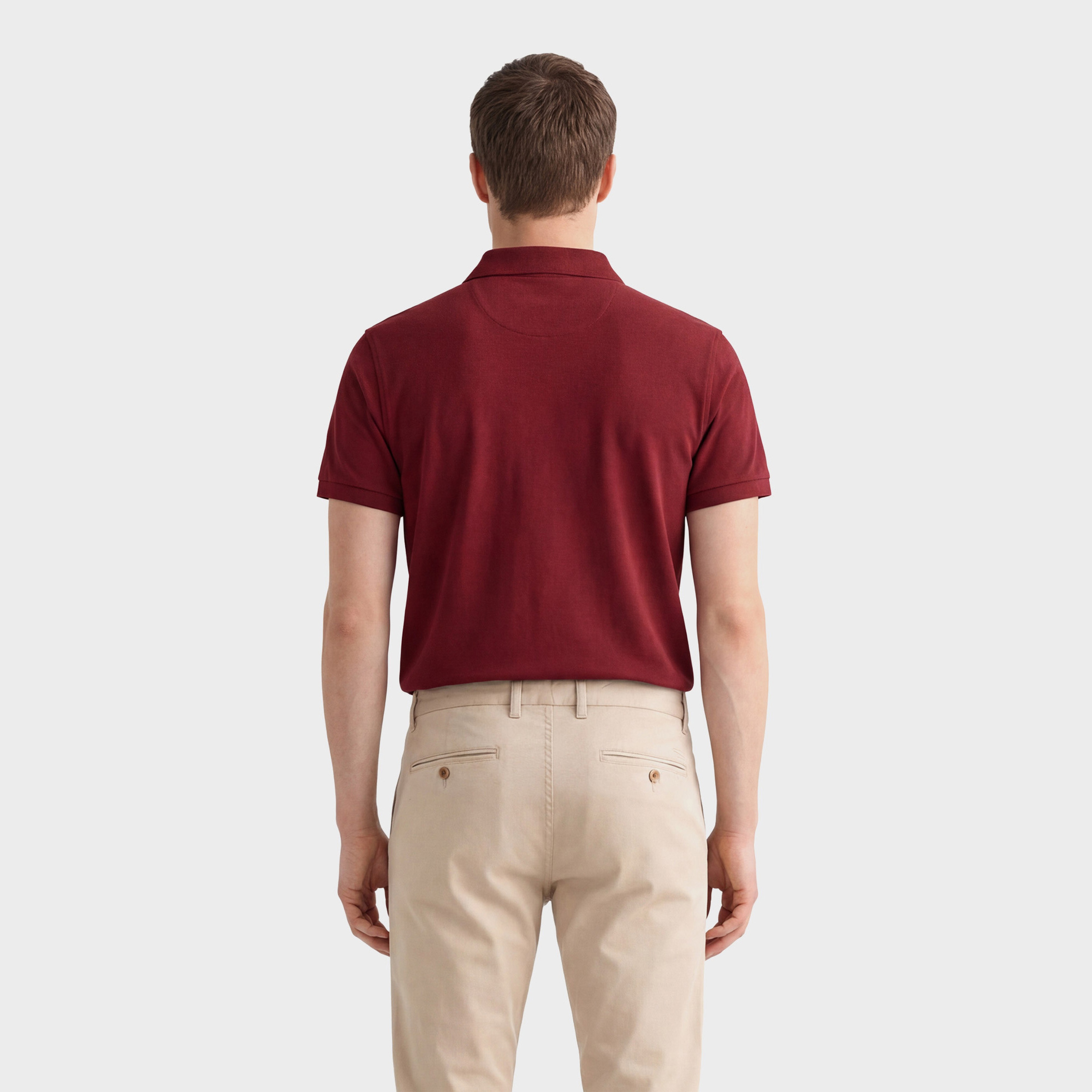 GANT Erkek Bordo Regular Fit Polo