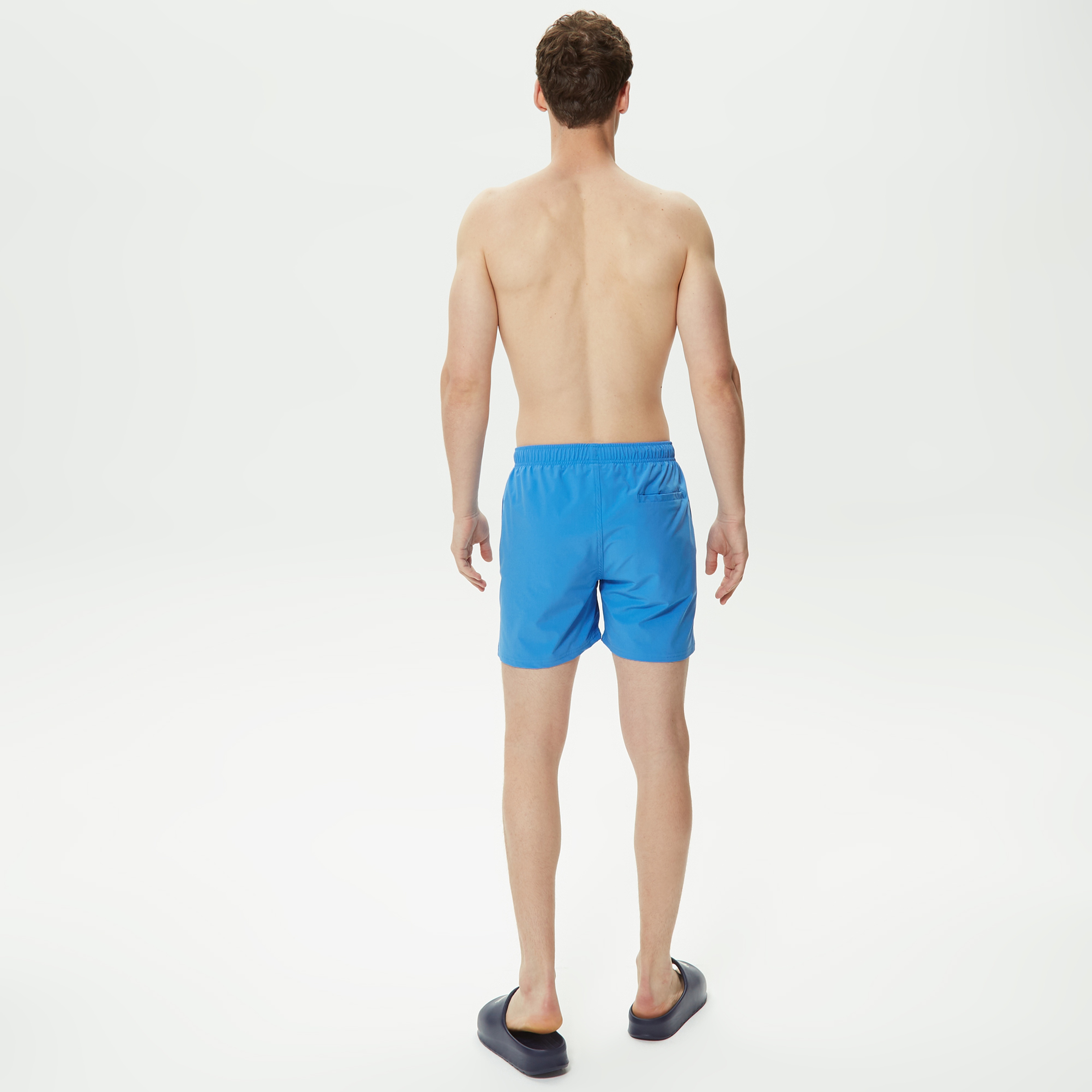 Lacoste Erkek Baskılı Mavi Deniz Şortu