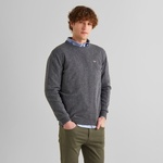 GANT Erkek Gri Regular Fit Bisiklet Yaka Yün Kazak