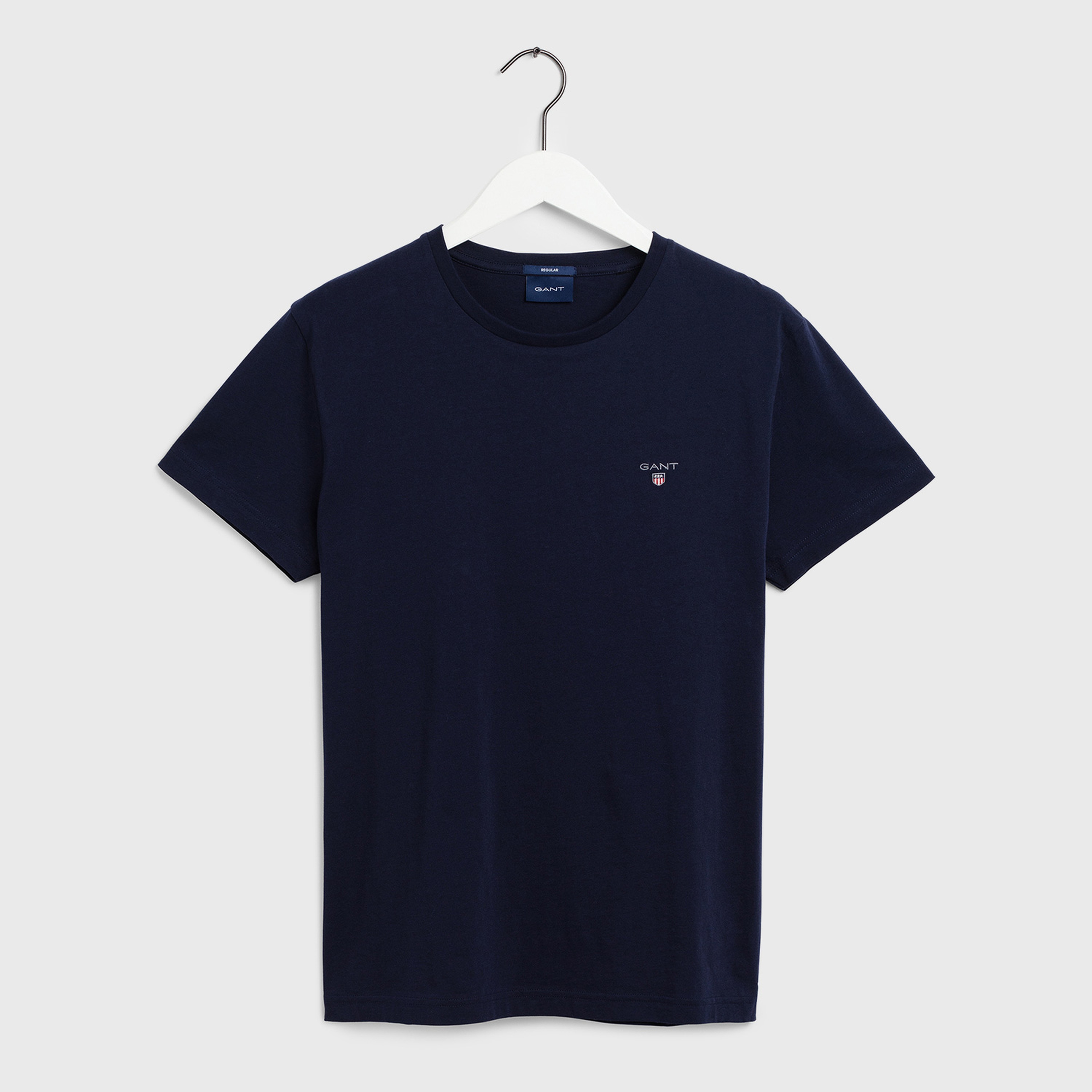 GANT Erkek Lacivert Regular Fit Bisiklet Yaka T-Shirt