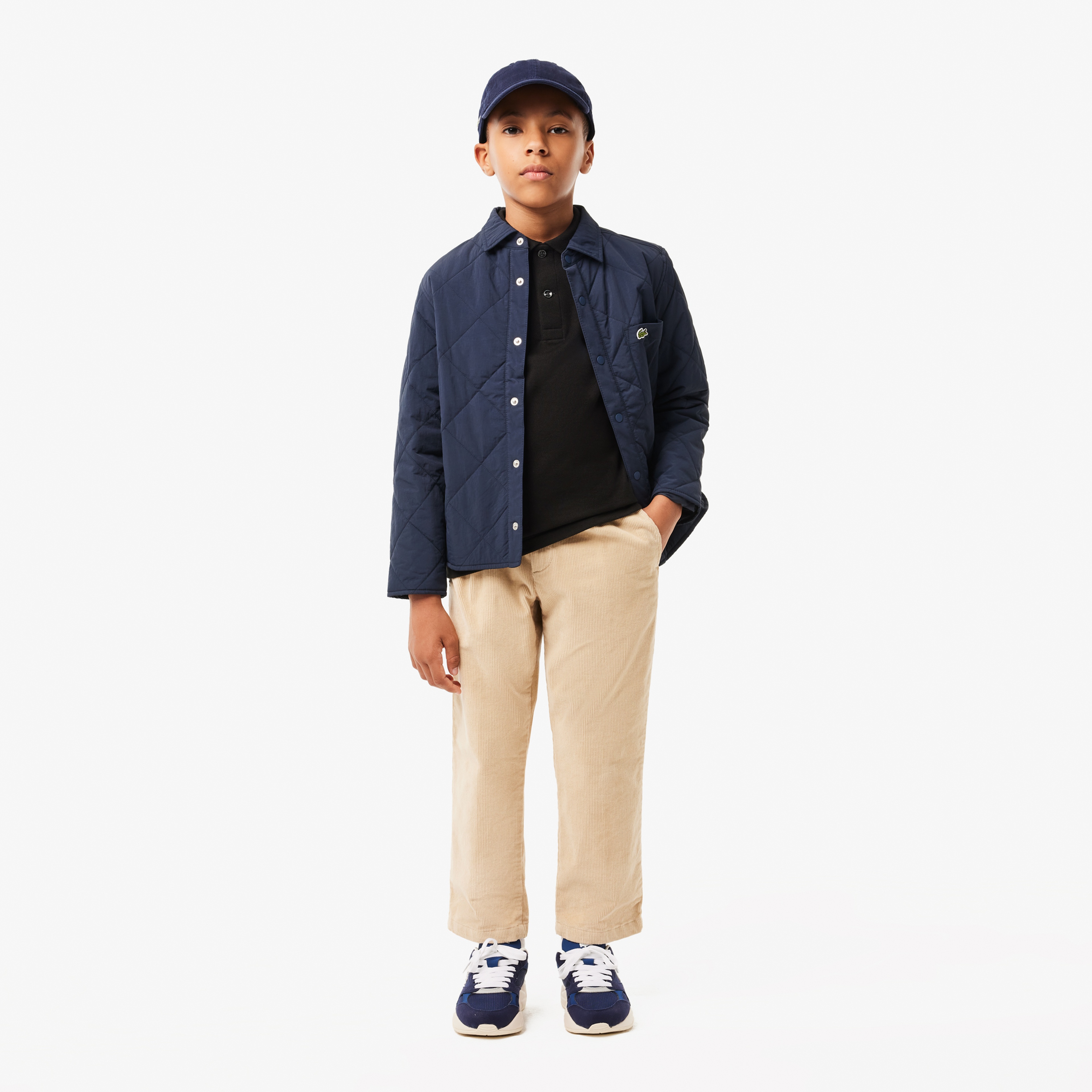 Erkek Çocuk Regular Fit Uzun Kollu Siyah Polo