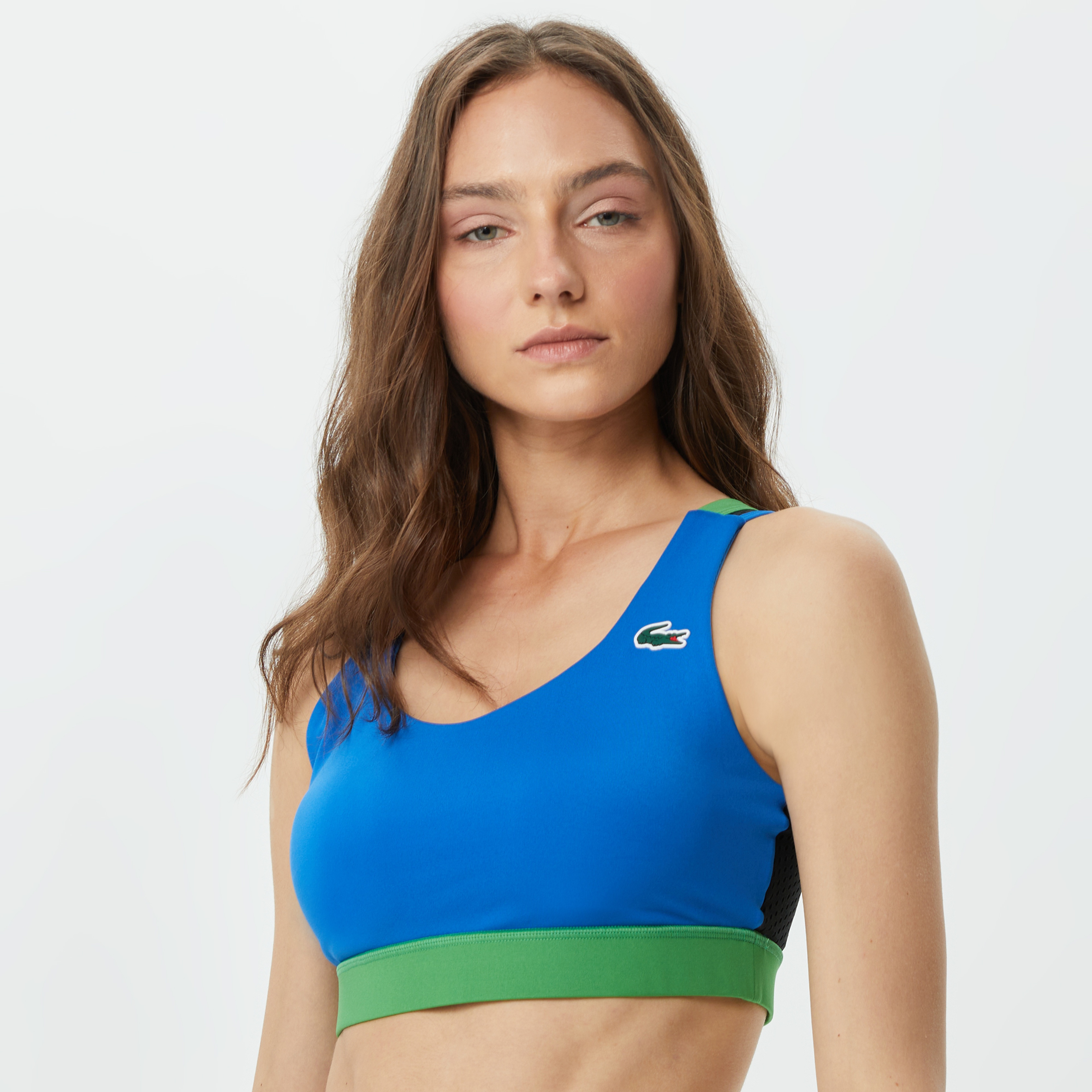 Active Kadın Slim Fit Kolsuz Renk Bloklu Lacivert Bra
