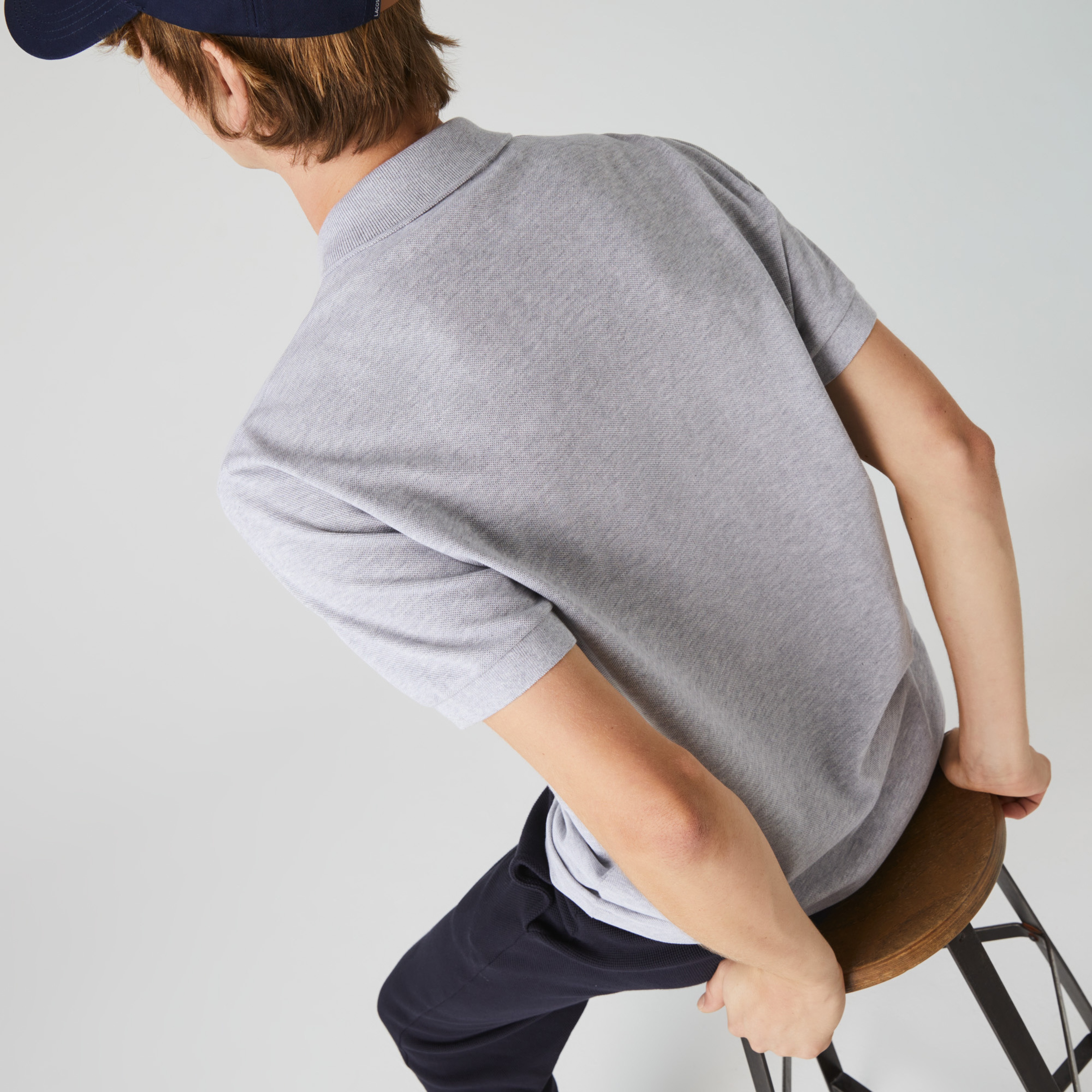 Lacoste Erkek Slim Fit Marl L.12.12 Açık Gri Polo