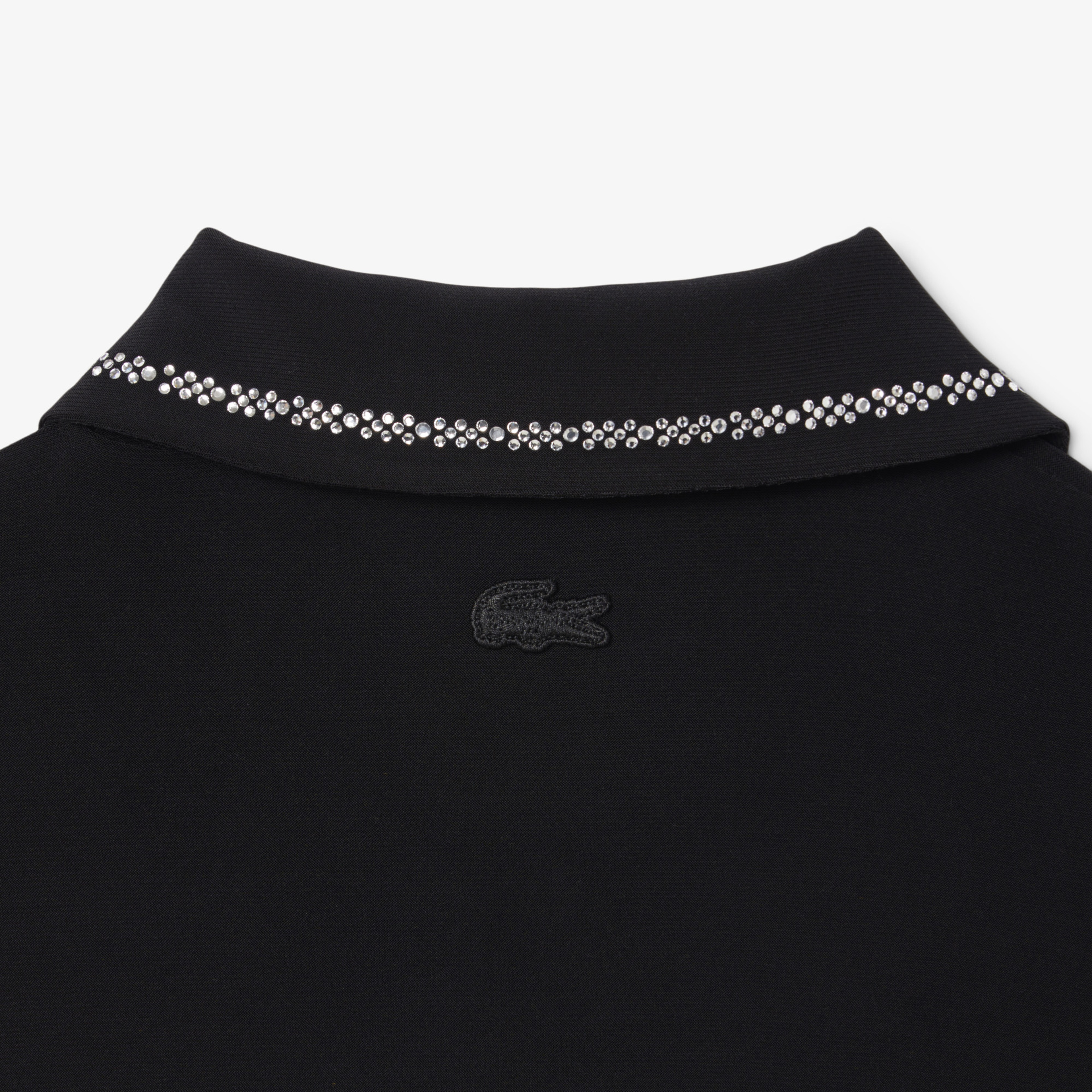 Kadın Slim Fit Kısa Kollu Polo Yaka Siyah Elbise