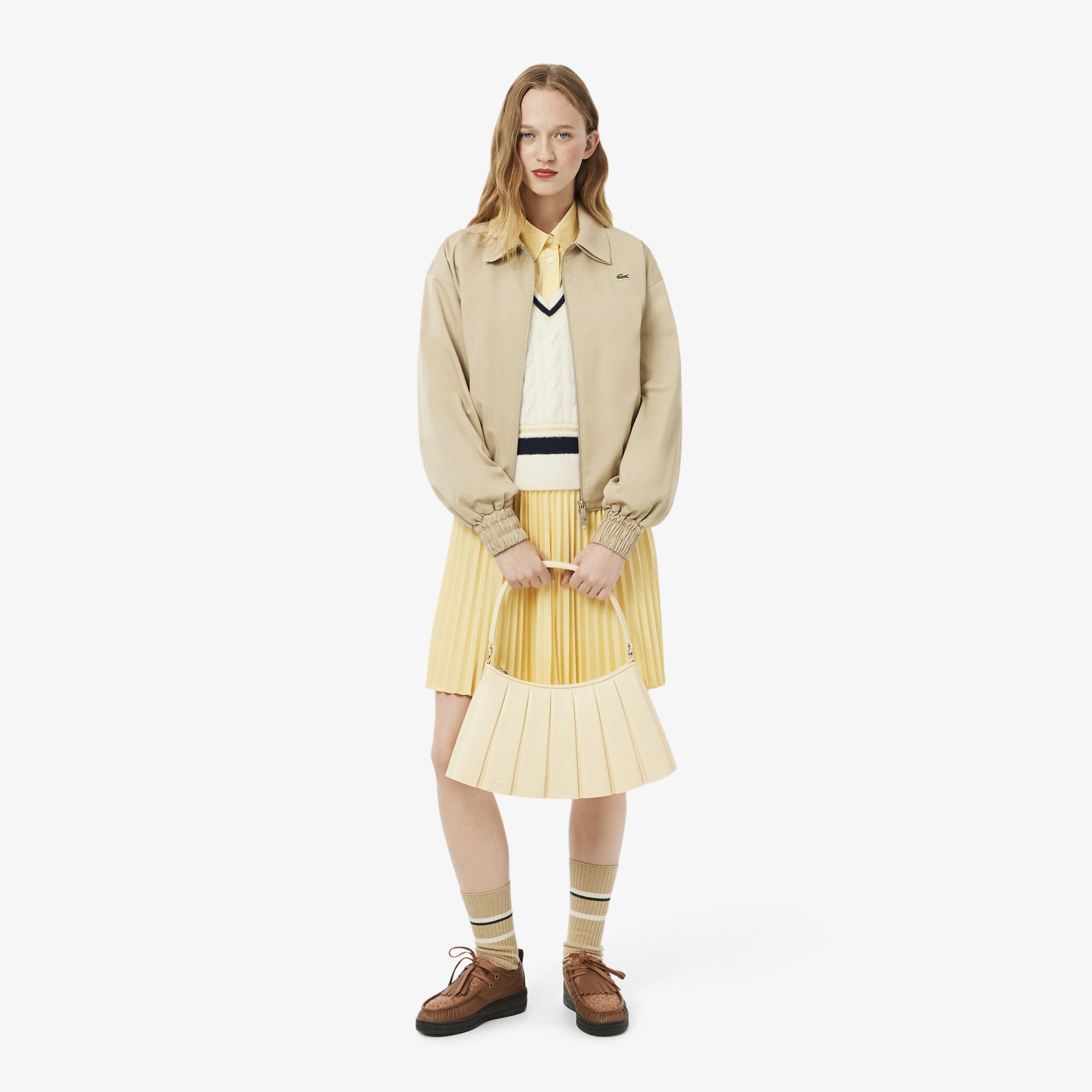 Medium Lenglen Kadın Deri Sarı Omuz Çantası