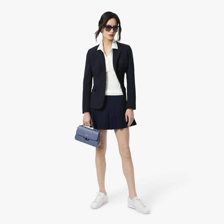 Lacoste L.12.D Kadın Slim Fit  Organik Pamuk Beyaz Polo