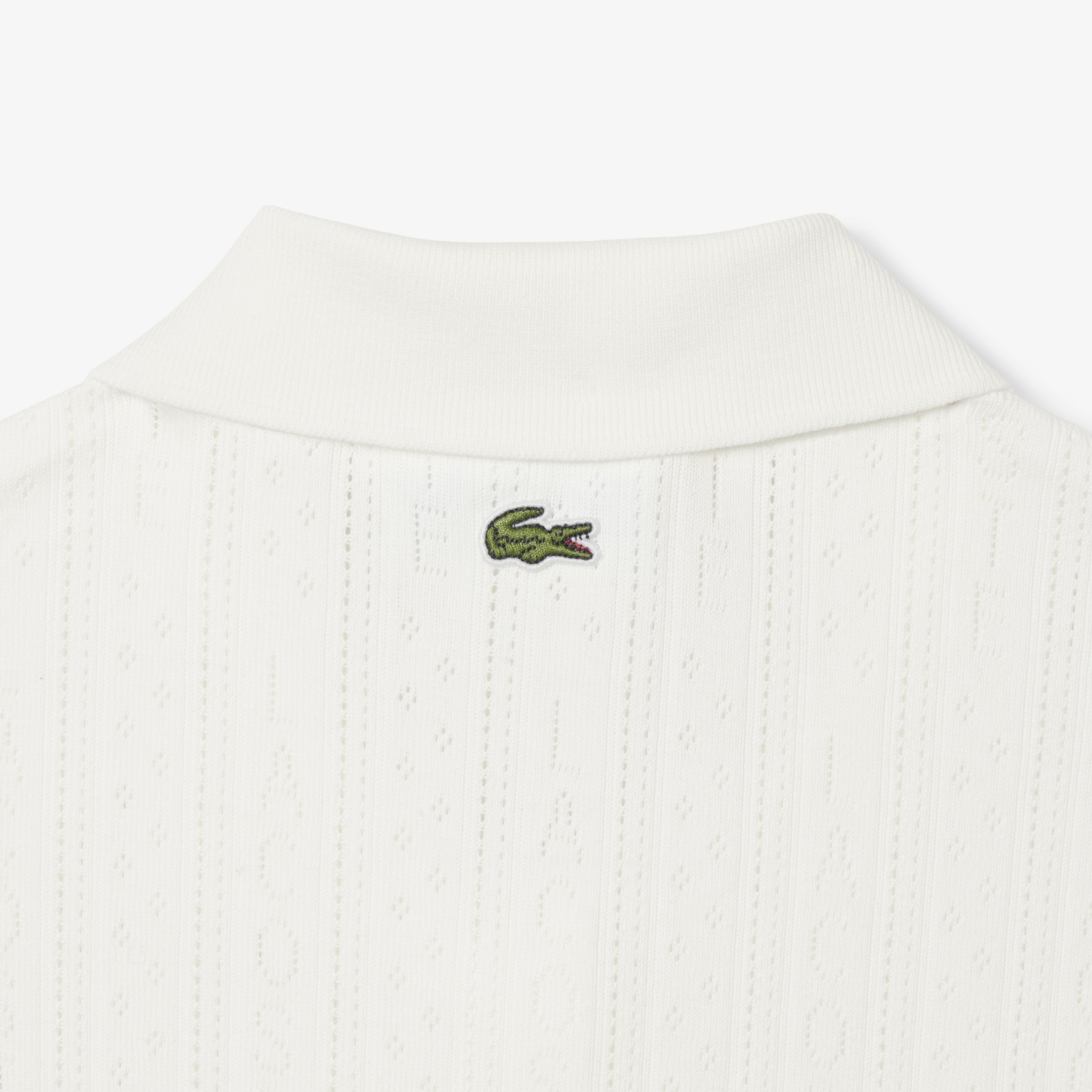 Lacoste L.12.D Kadın Slim Fit  Organik Pamuk Beyaz Polo