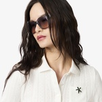 Lacoste L.12.D Kadın Slim Fit  Organik Pamuk Beyaz Polo