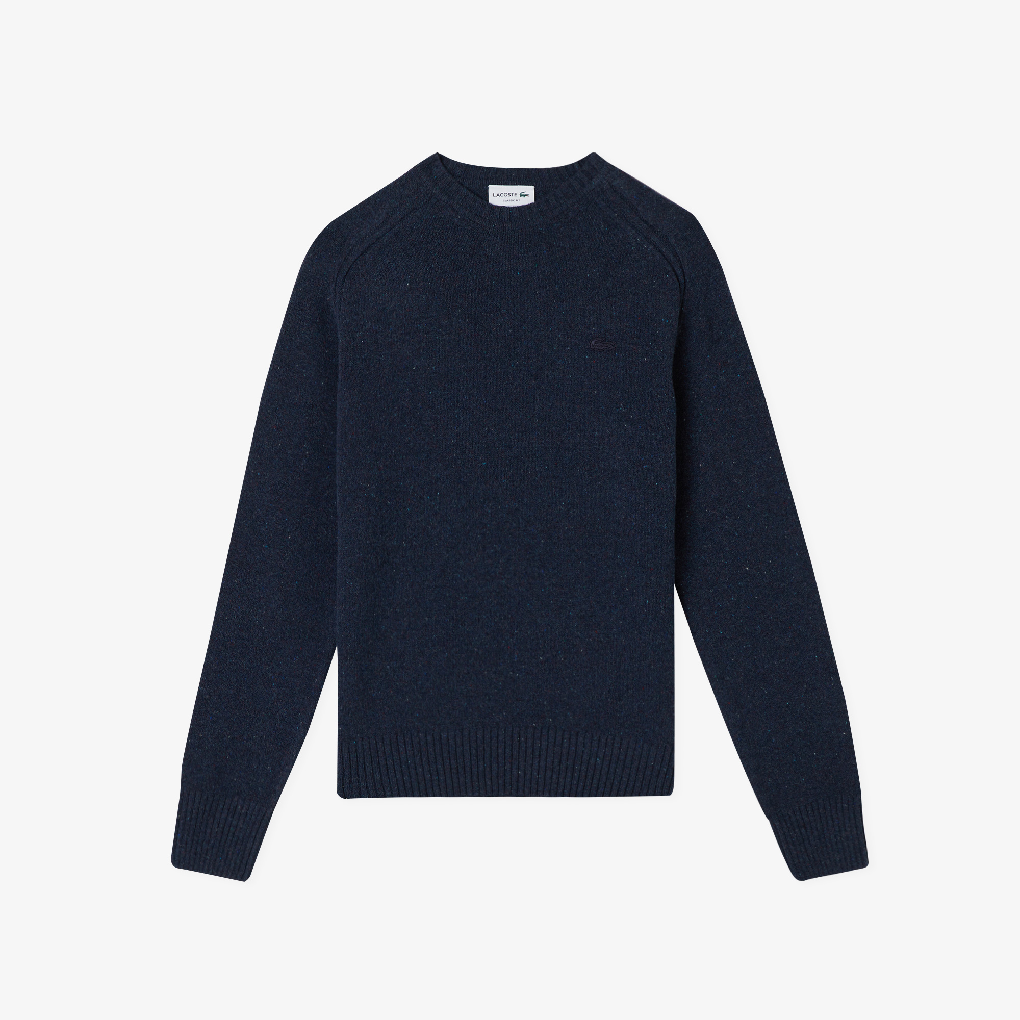 Erkek Classic Fit Bisiklet Yaka Yün Lacivert Kazak