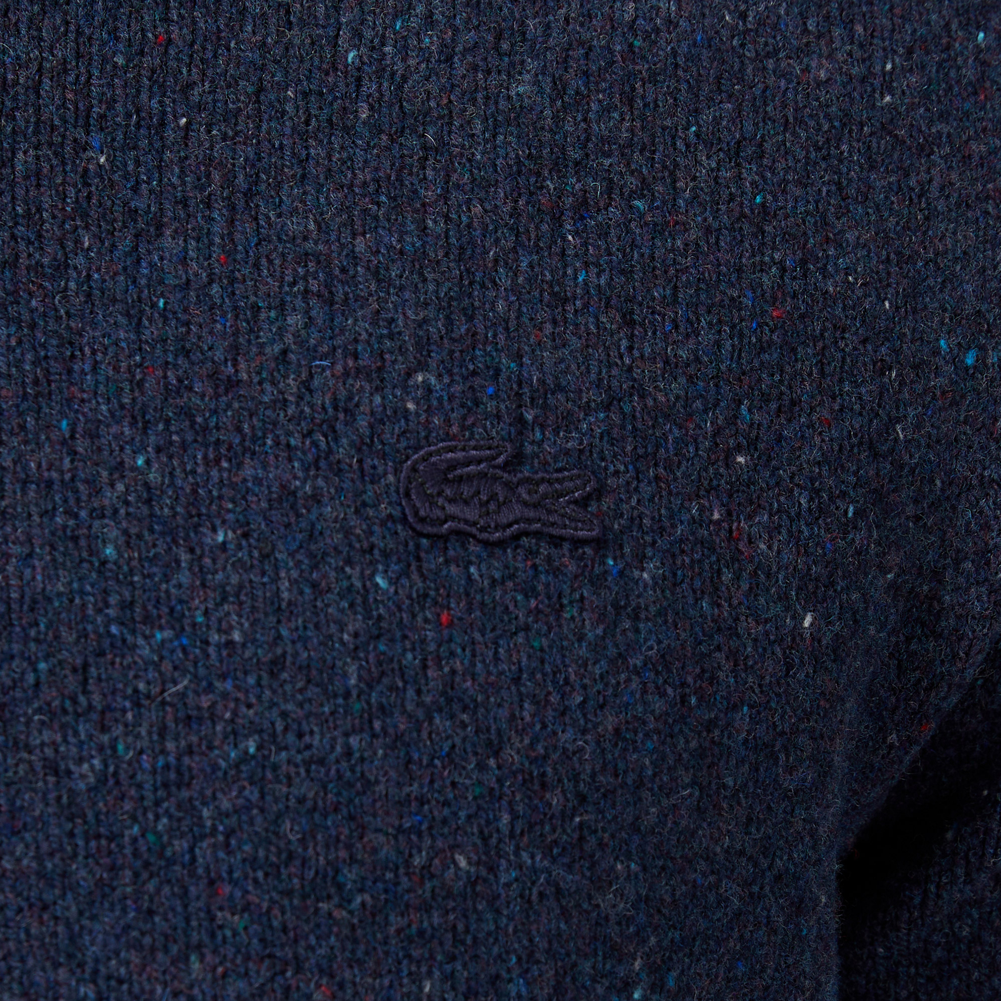 Erkek Classic Fit Bisiklet Yaka Yün Lacivert Kazak