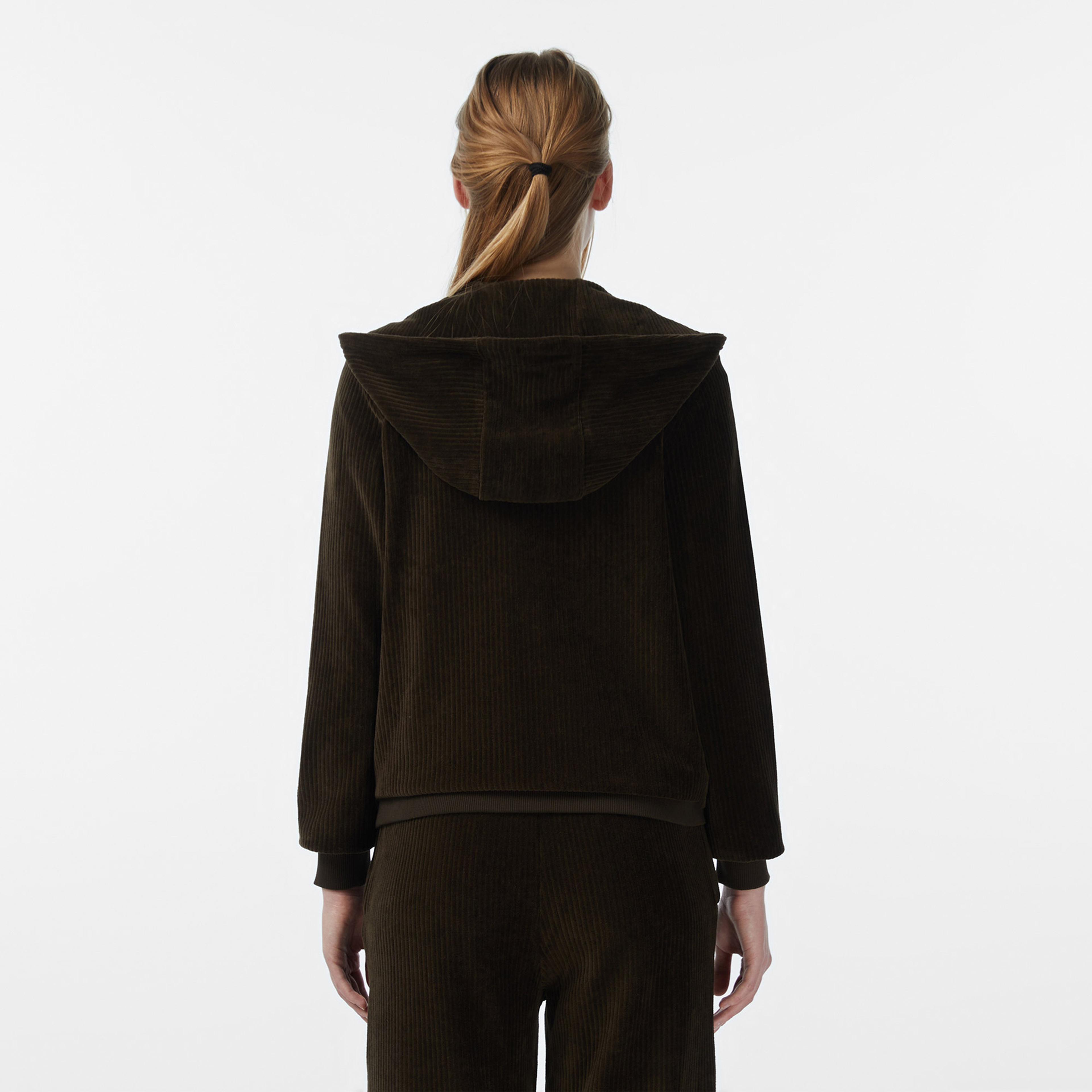 Lacoste Kadın Regular Fit Kapüşonlu Haki Sweatshirt