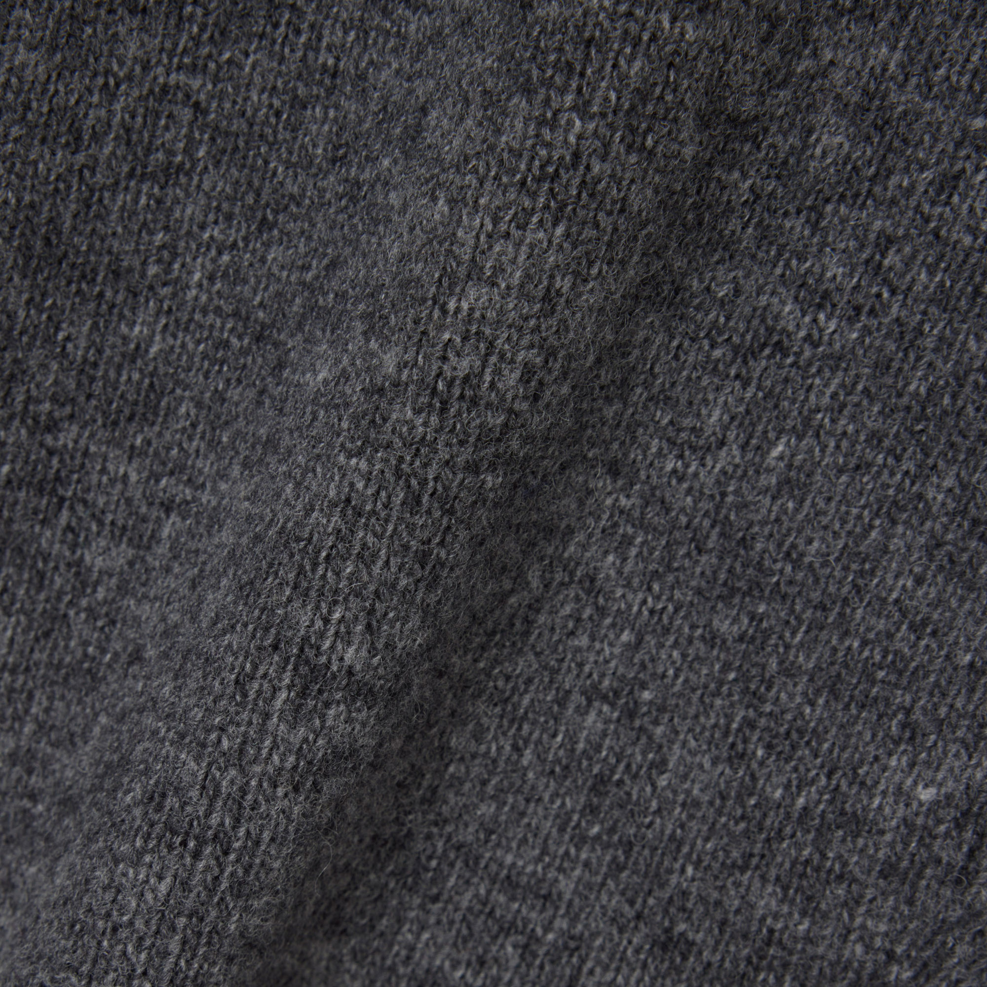 Kadın Classic Fit Dik Yaka Gri Kazak